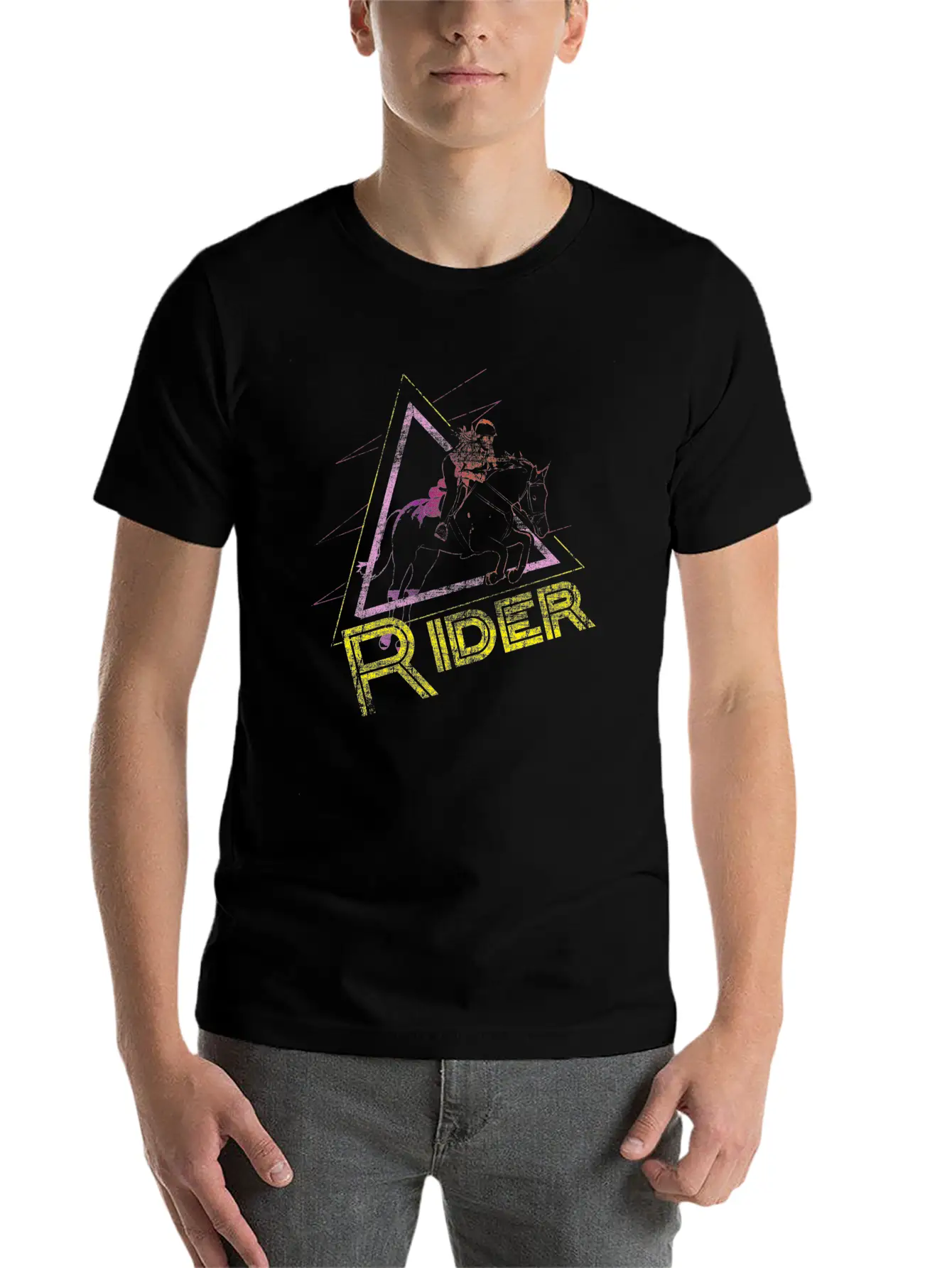 Horse Rider Stylish Everyday T-Shirt – Unisex Basic Cotton Tee
