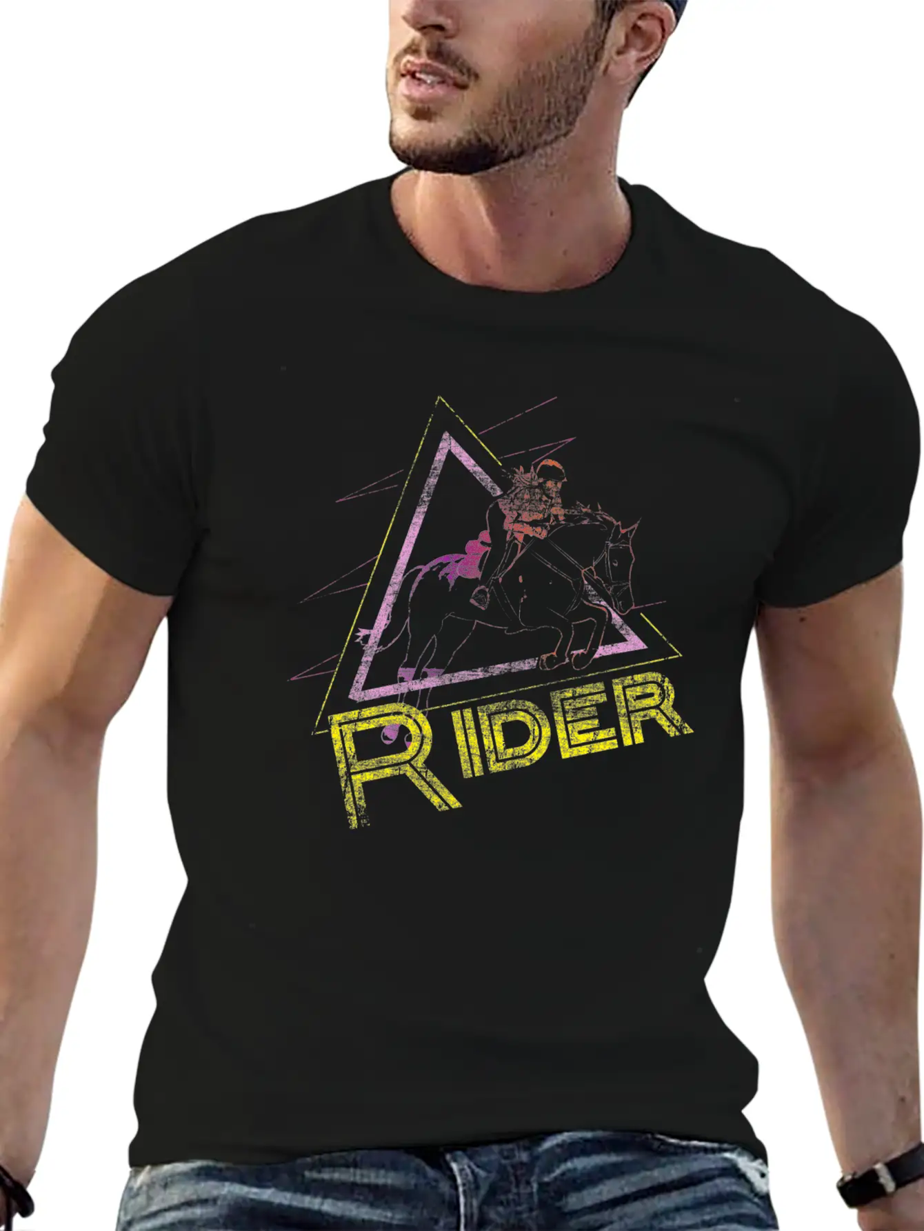 Horse Rider Stylish Everyday T-Shirt – Unisex Basic Cotton Tee