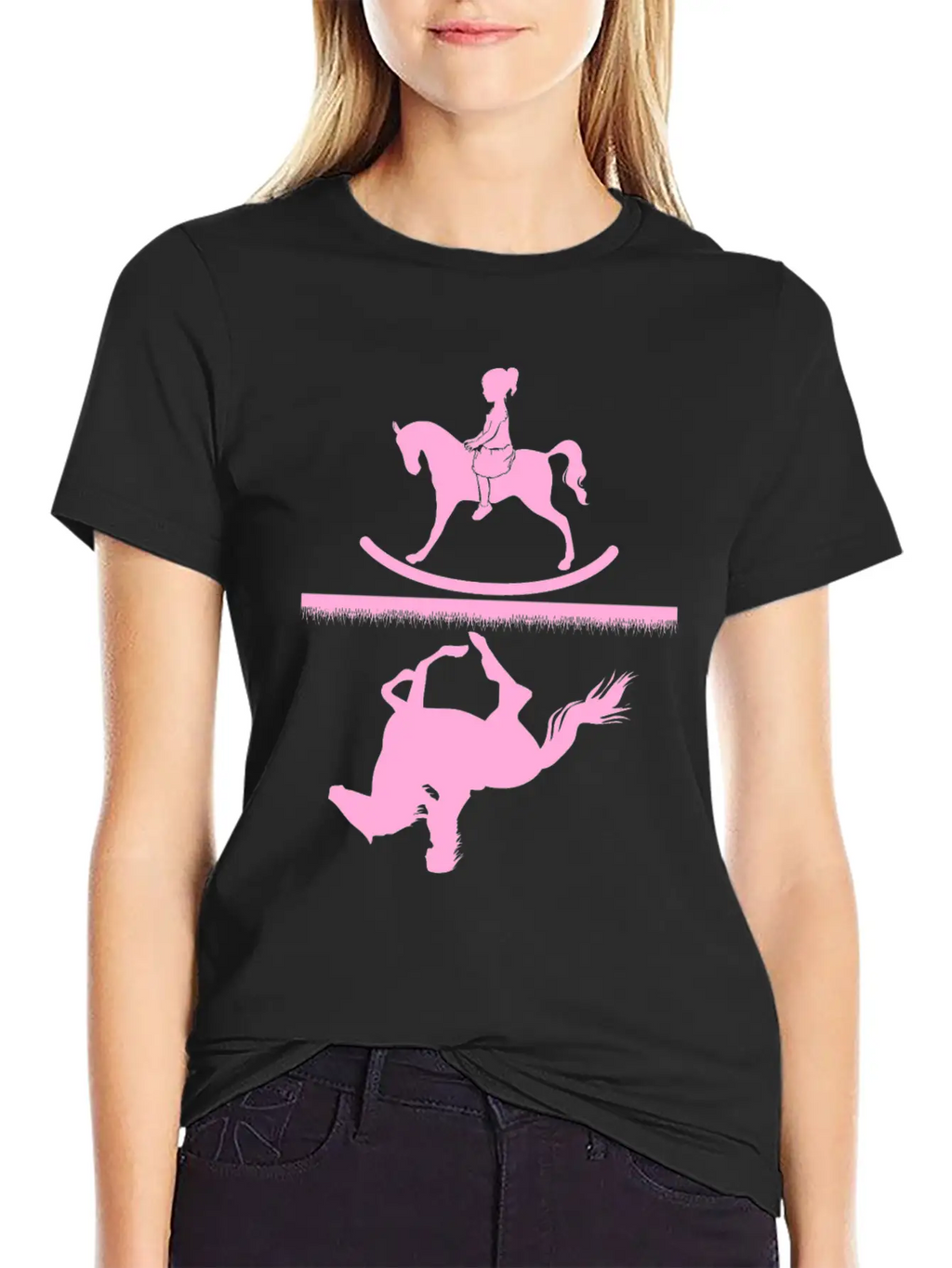 Horse Riding Girl Unisex Casual T-Shirt – Clean Design For Daily Comfort