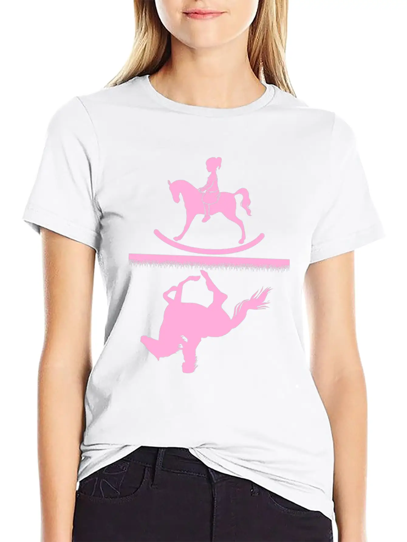Horse Riding Girl Unisex Casual T-Shirt – Clean Design For Daily Comfort