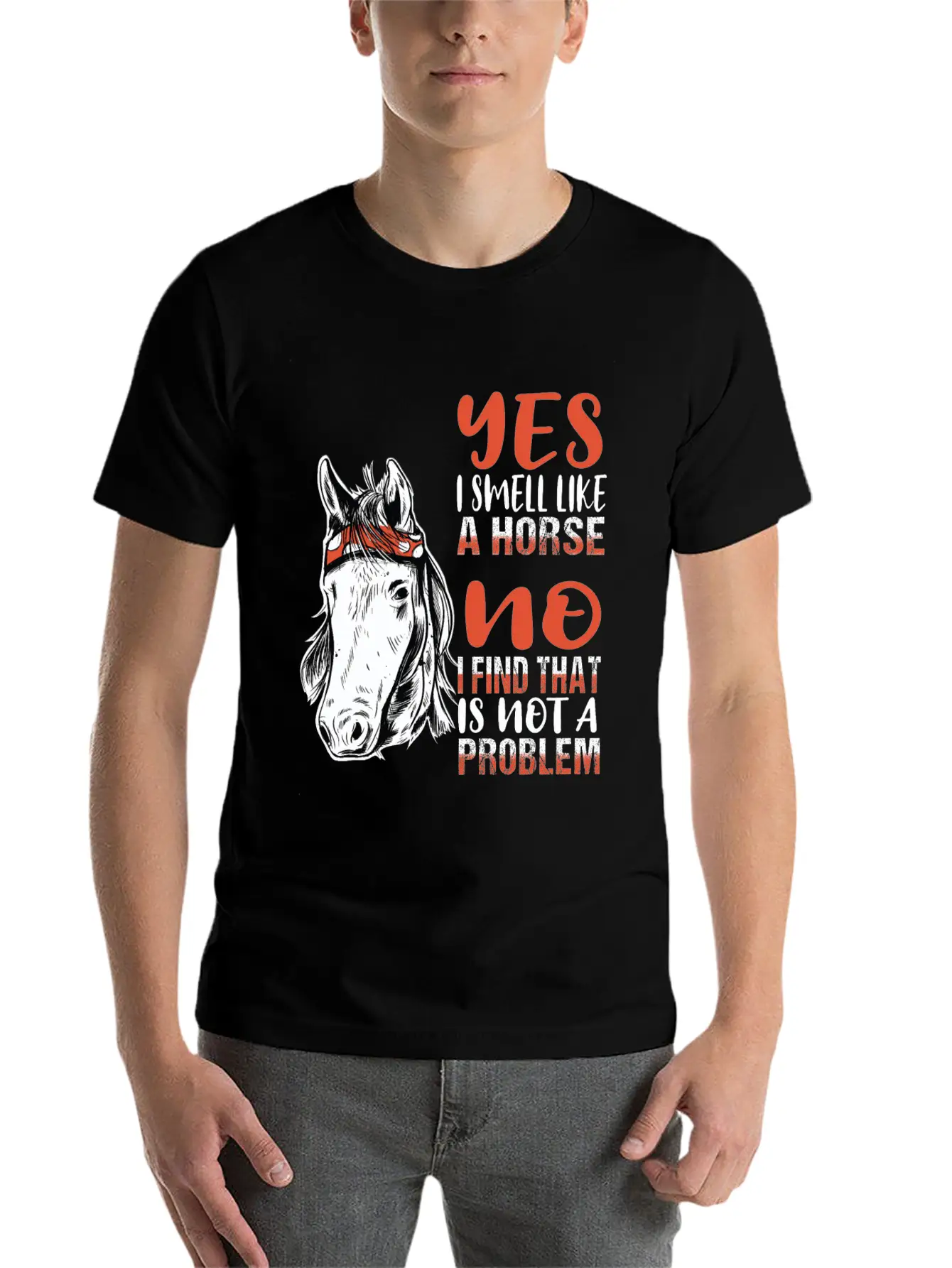 Horse Riding Horses Smell Scent Stylish Everyday T-Shirt – Unisex Basic Cotton Tee