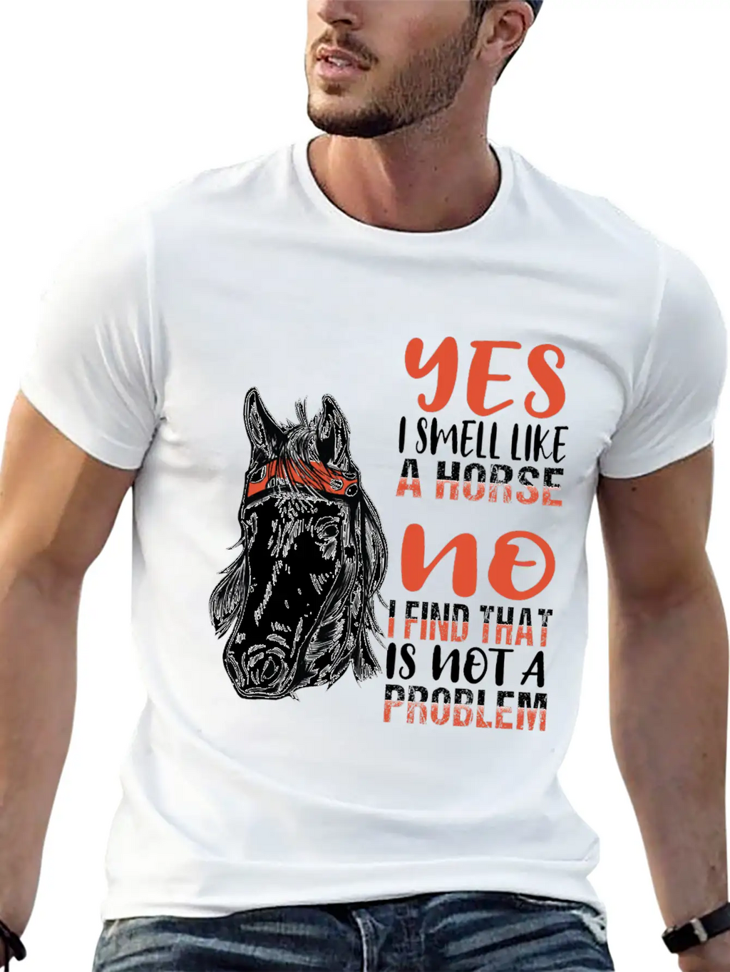 Horse Riding Horses Smell Scent Stylish Everyday T-Shirt – Unisex Basic Cotton Tee