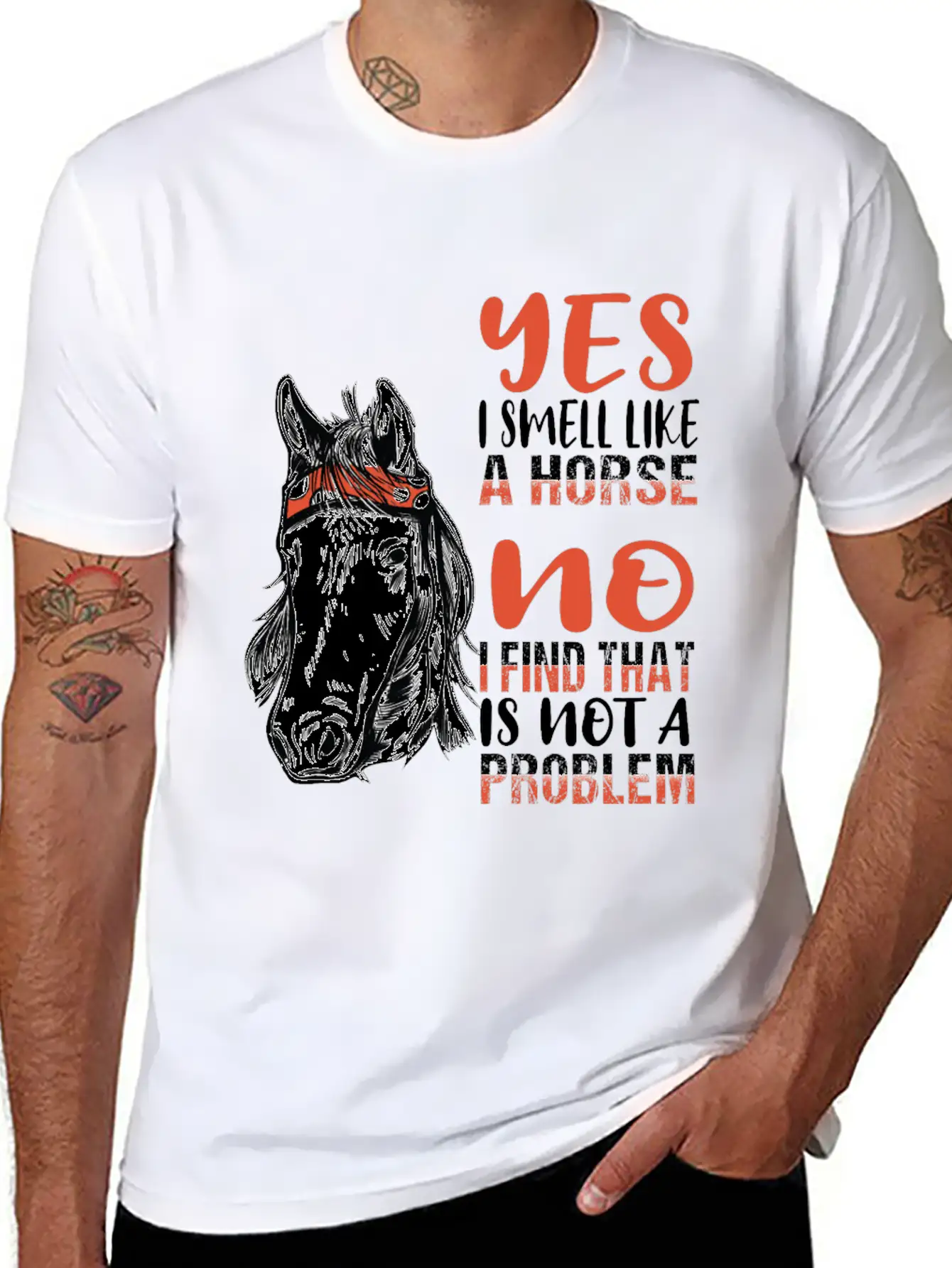 Horse Riding Horses Smell Scent Stylish Everyday T-Shirt – Unisex Basic Cotton Tee