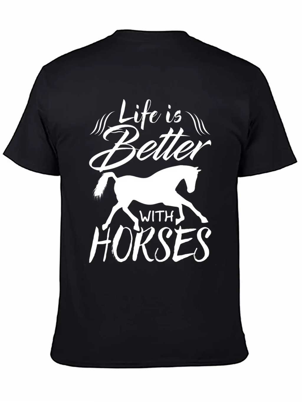 Horse Riding Makes Life Better Stylish Everyday T-Shirt – Unisex Basic Cotton Tee