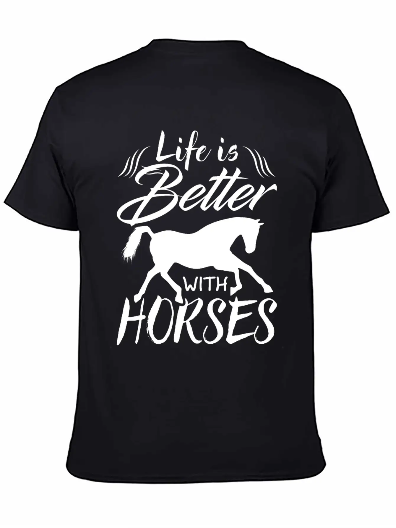 Horse Riding Makes Life Better Stylish Everyday T-Shirt – Unisex Basic Cotton Tee