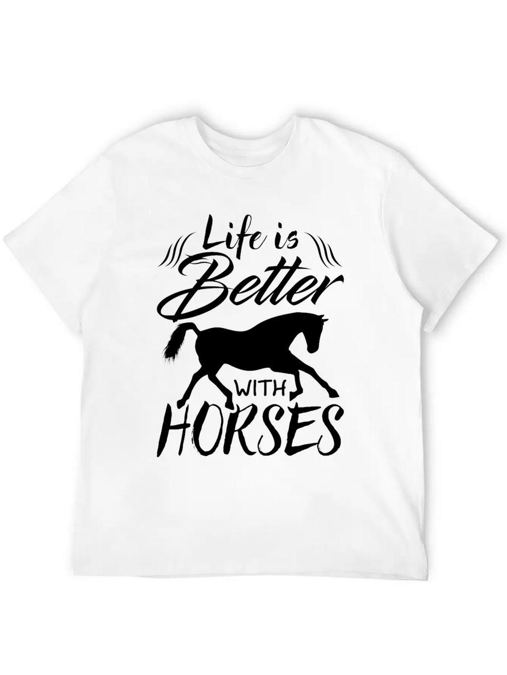 Horse Riding Makes Life Better Stylish Everyday T-Shirt – Unisex Basic Cotton Tee