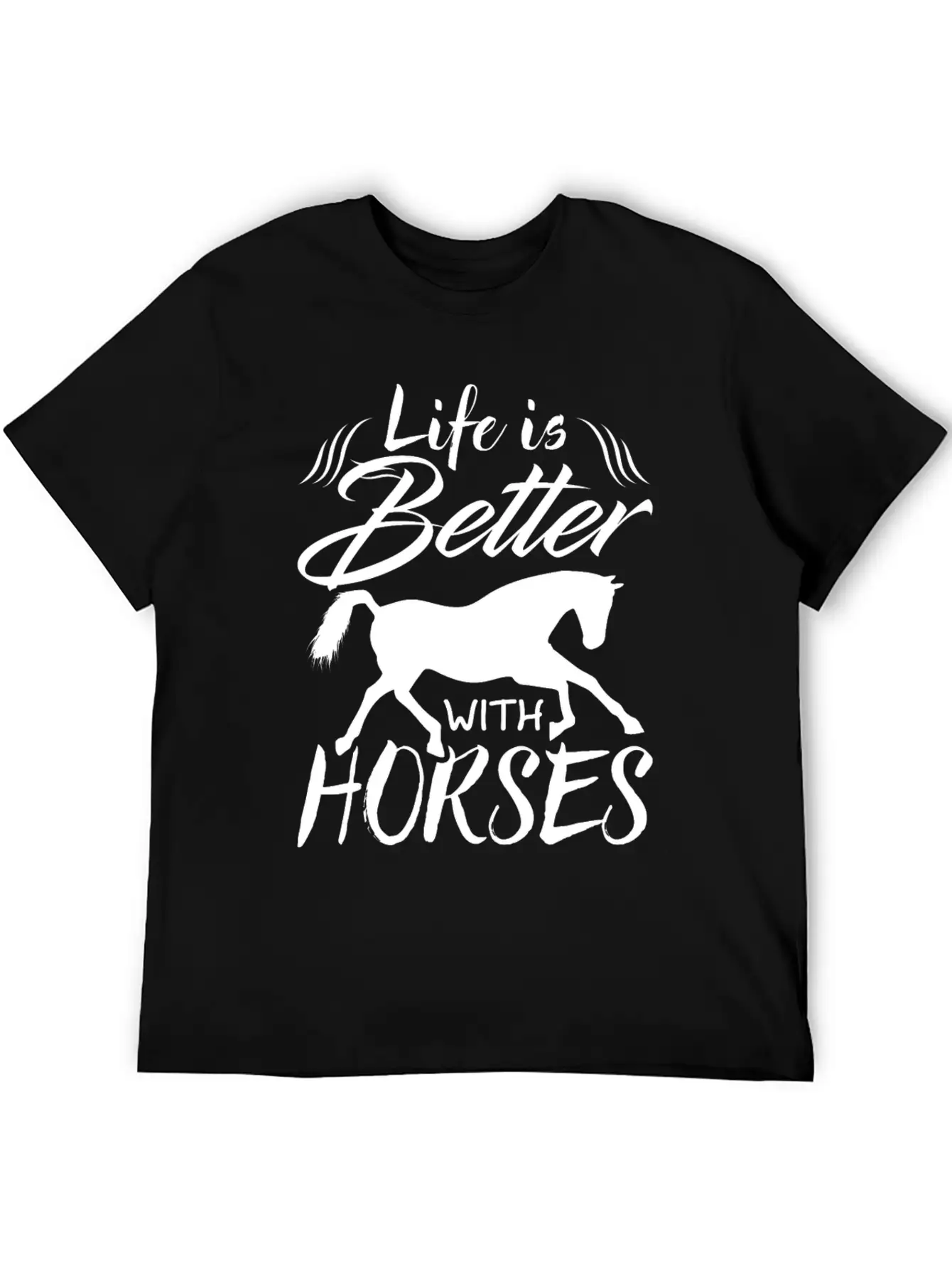Horse Riding Makes Life Better Stylish Everyday T-Shirt – Unisex Basic Cotton Tee