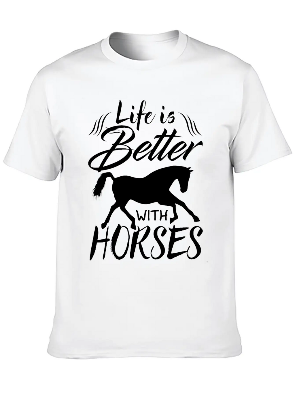 Horse Riding Makes Life Better Stylish Everyday T-Shirt – Unisex Basic Cotton Tee
