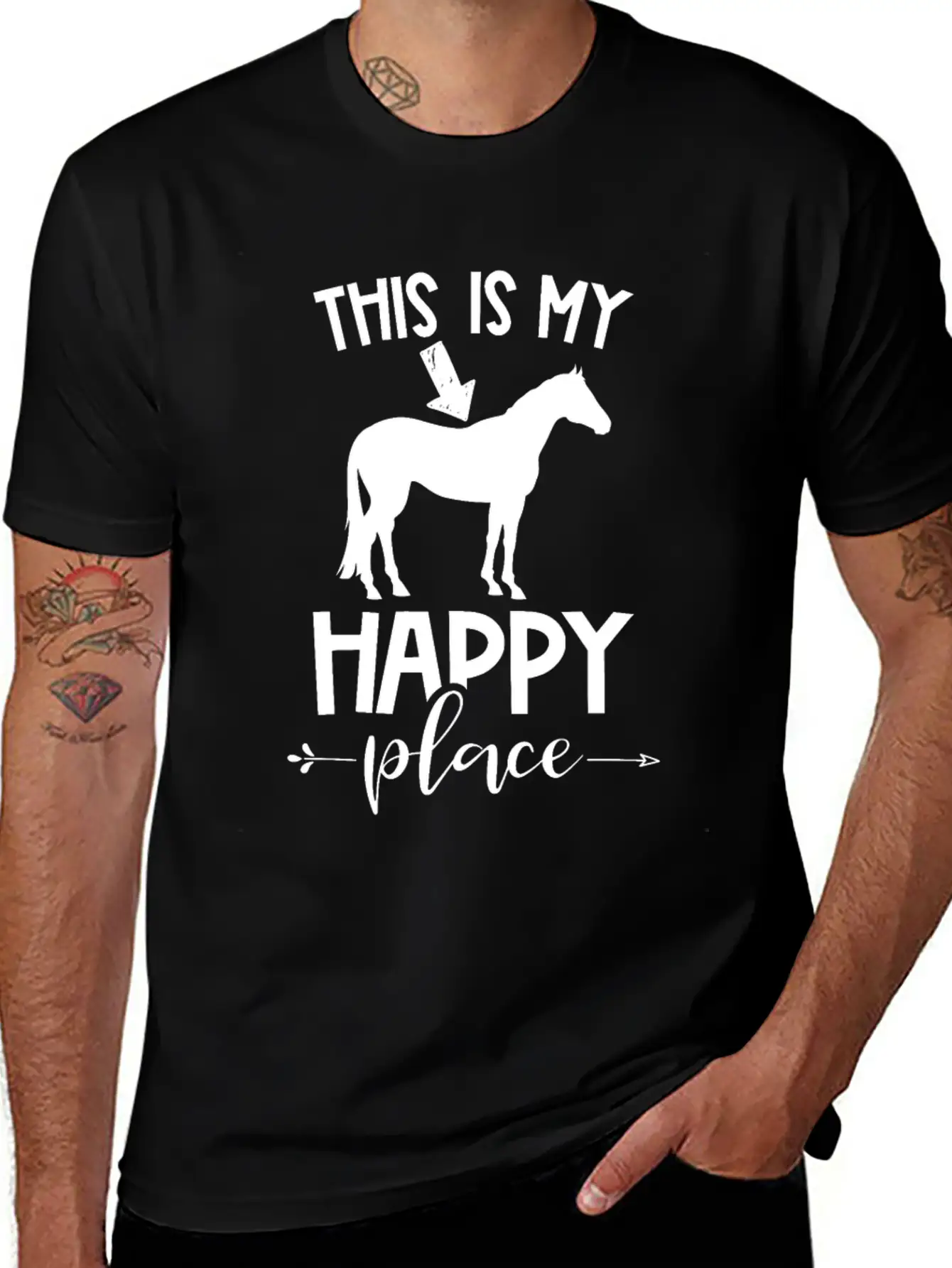 Horse Riding Unisex Short Sleeve Soft Cotton T-Shirt – Casual Everyday Wear