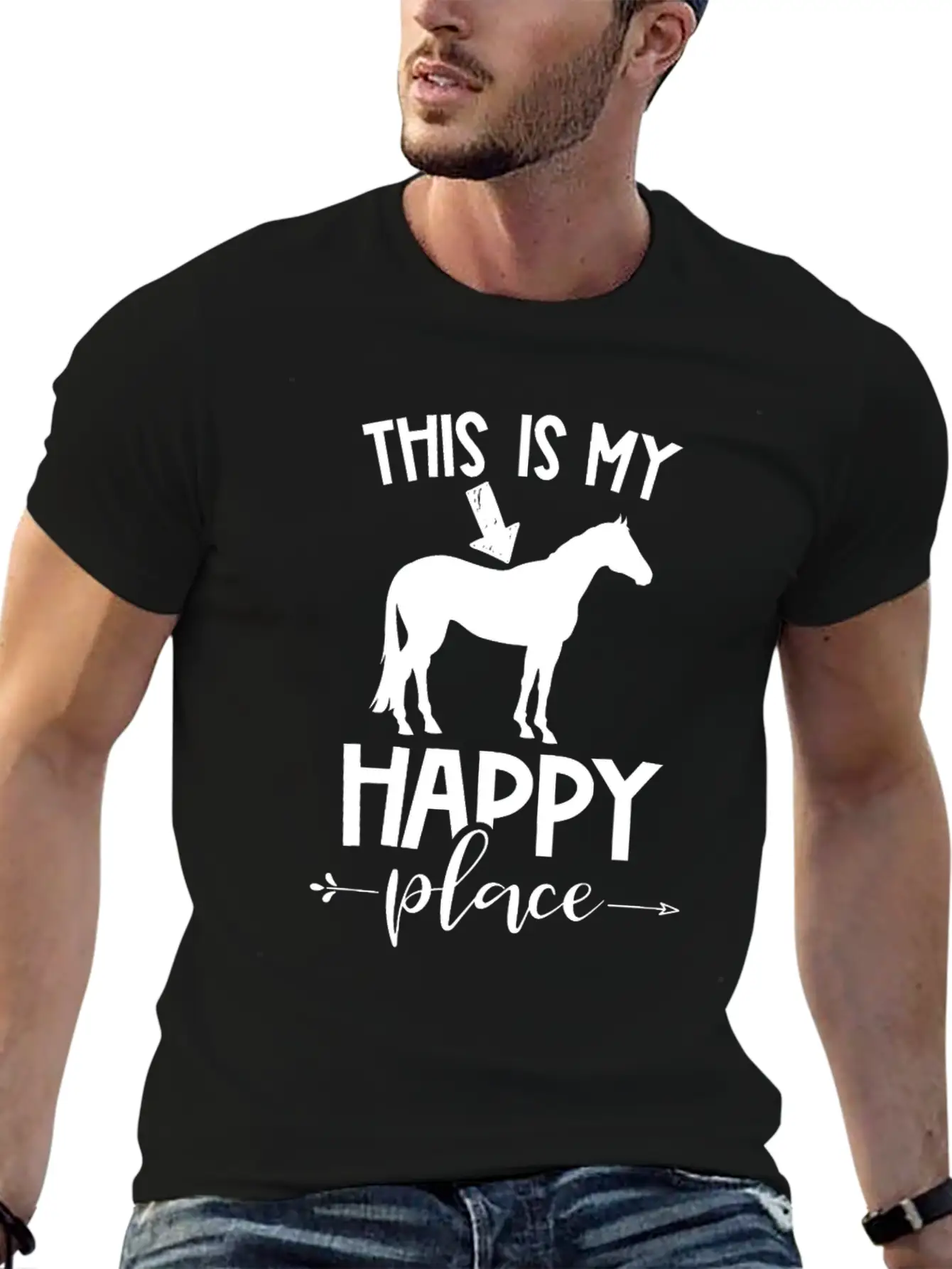 Horse Riding Unisex Short Sleeve Soft Cotton T-Shirt – Casual Everyday Wear