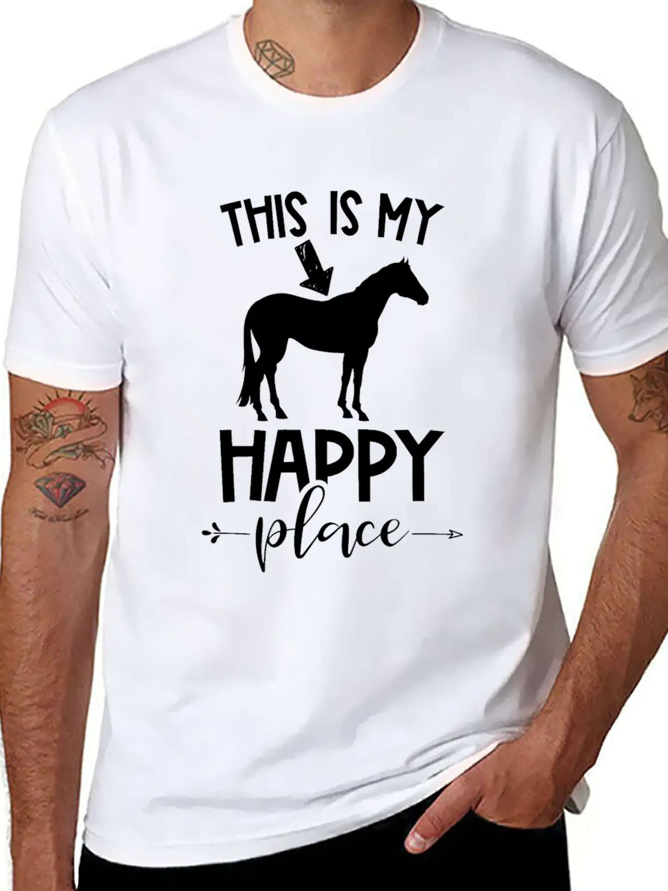 Horse Riding Unisex Short Sleeve Soft Cotton T-Shirt – Casual Everyday Wear