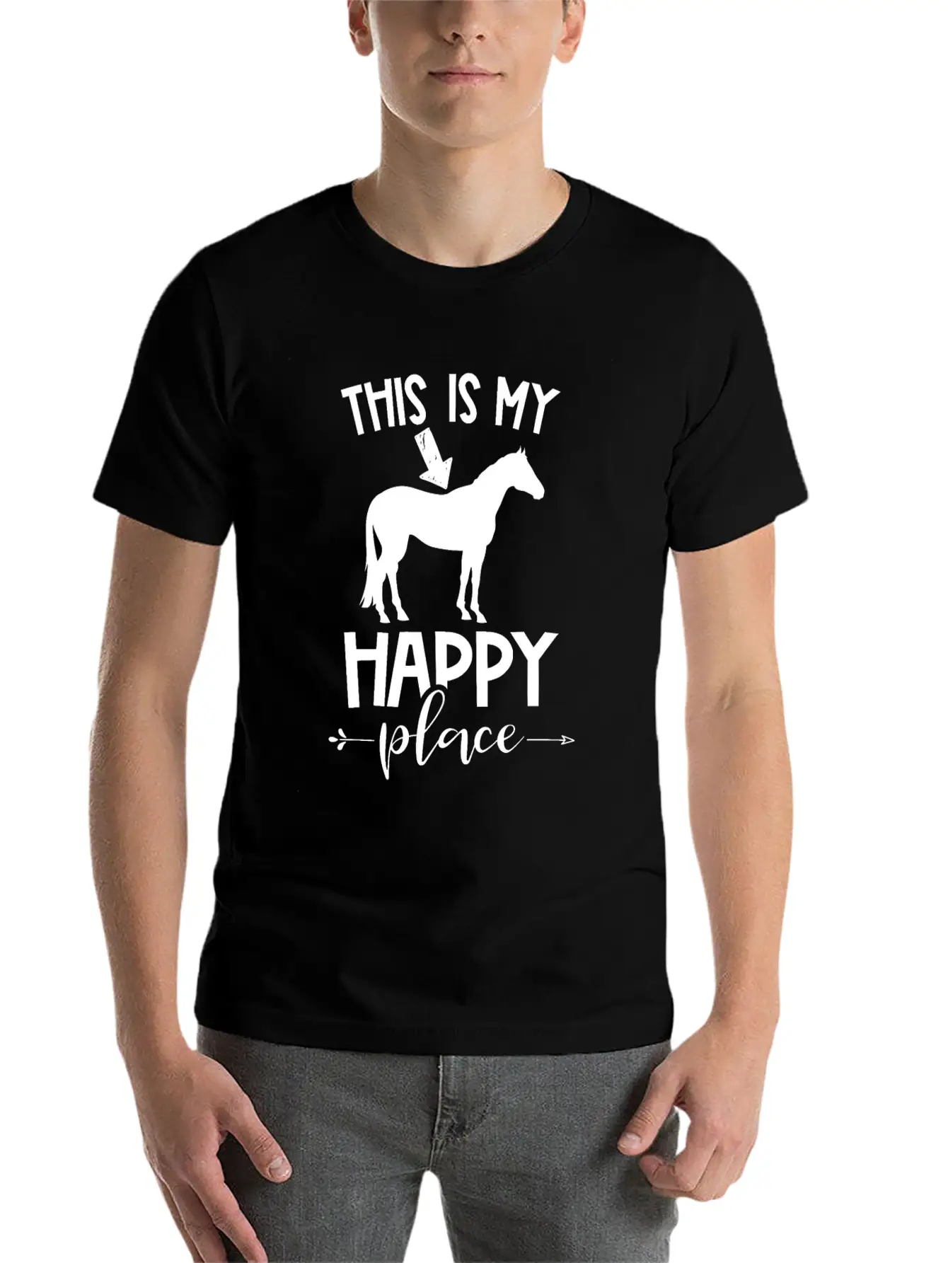 Horse Riding Unisex Short Sleeve Soft Cotton T-Shirt – Casual Everyday Wear