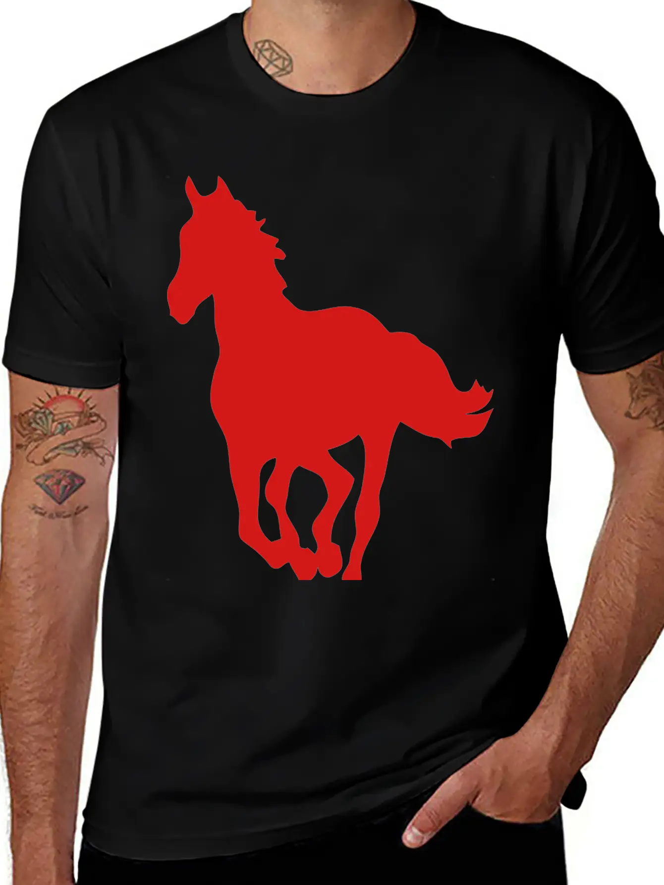 Horse Shade Shadow Figure 8 Unisex Casual T-Shirt – Clean Design For Daily Comfort