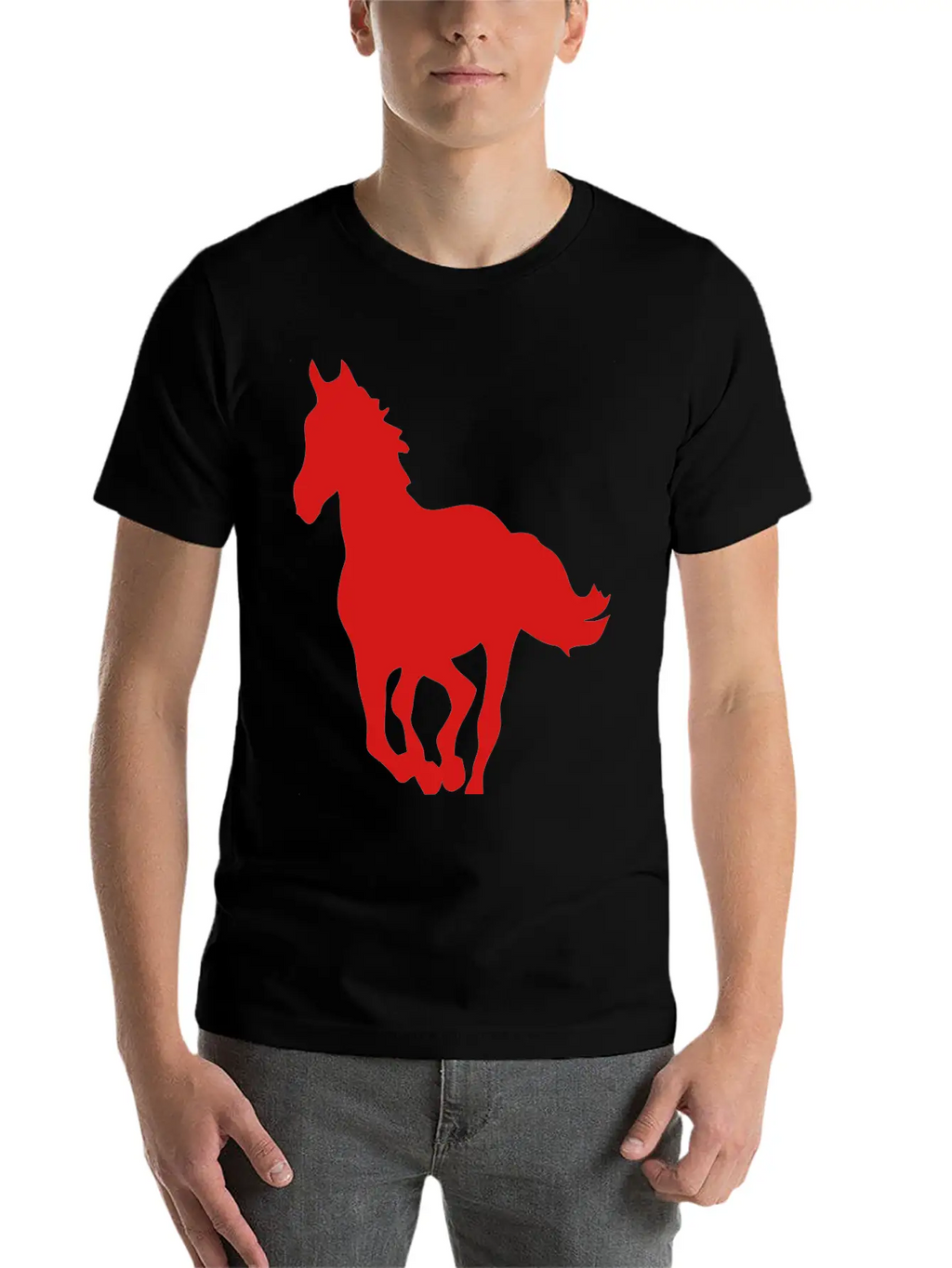Horse Shade Shadow Figure 8 Unisex Casual T-Shirt – Clean Design For Daily Comfort