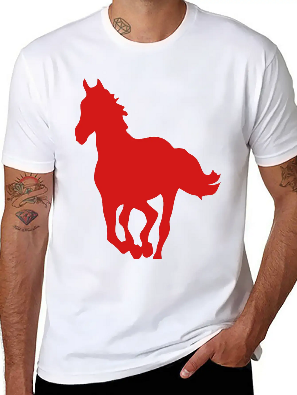 Horse Shade Shadow Figure 8 Unisex Casual T-Shirt – Clean Design For Daily Comfort