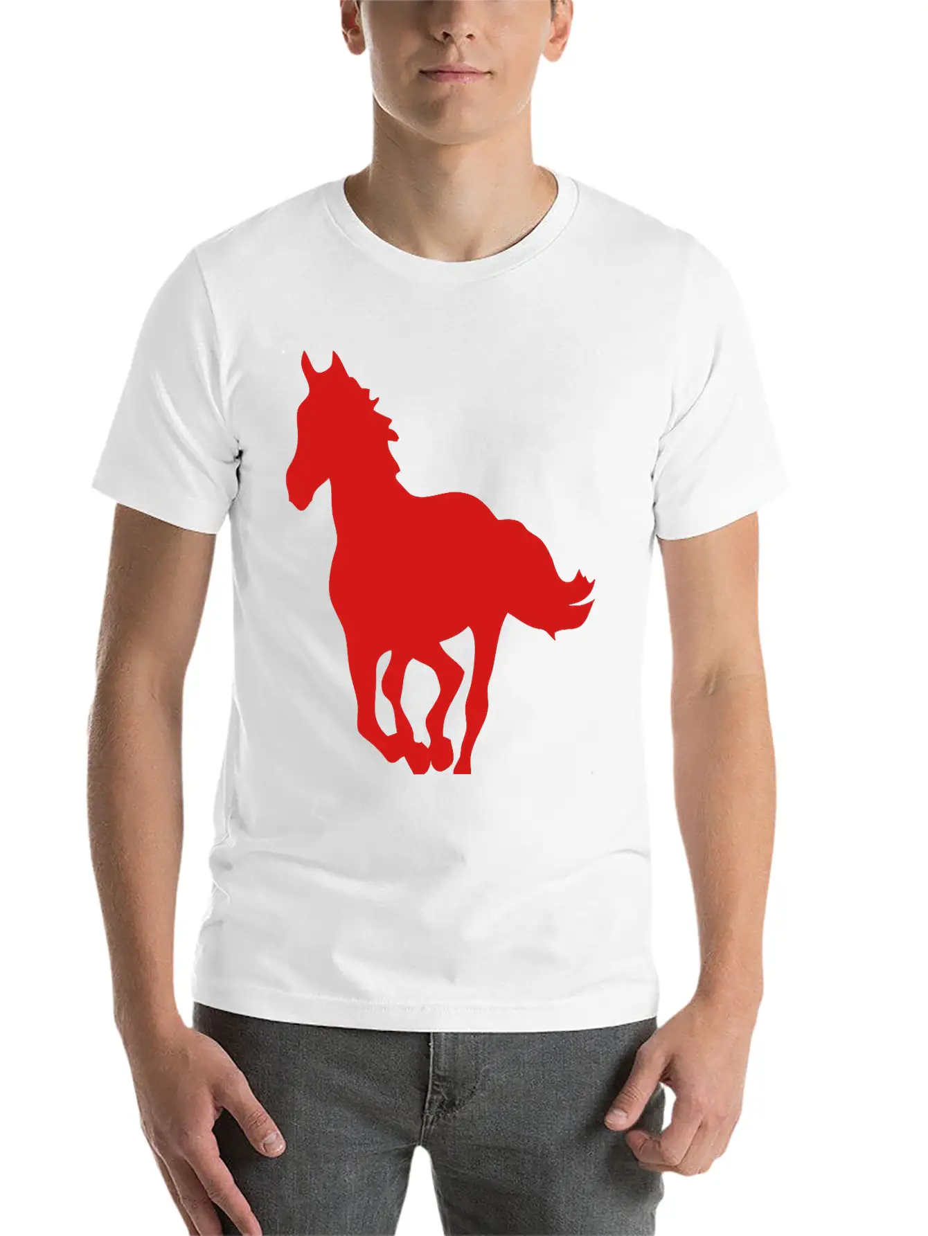 Horse Shade Shadow Figure 8 Unisex Casual T-Shirt – Clean Design For Daily Comfort