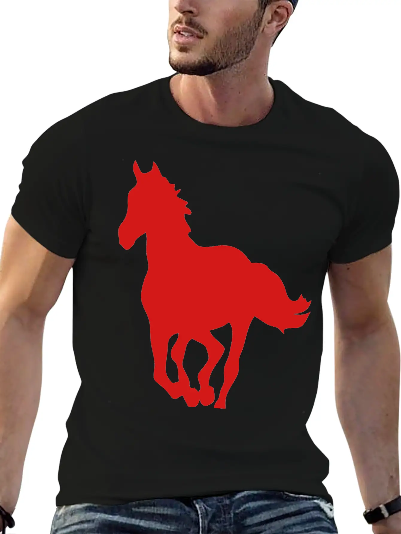 Horse Shade Shadow Figure 8 Unisex Casual T-Shirt – Clean Design For Daily Comfort