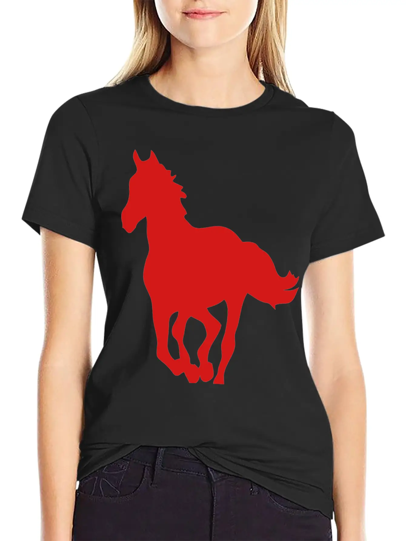 Horse Shade Shadow Figure 8 Unisex Casual T-Shirt – Clean Design For Daily Comfort