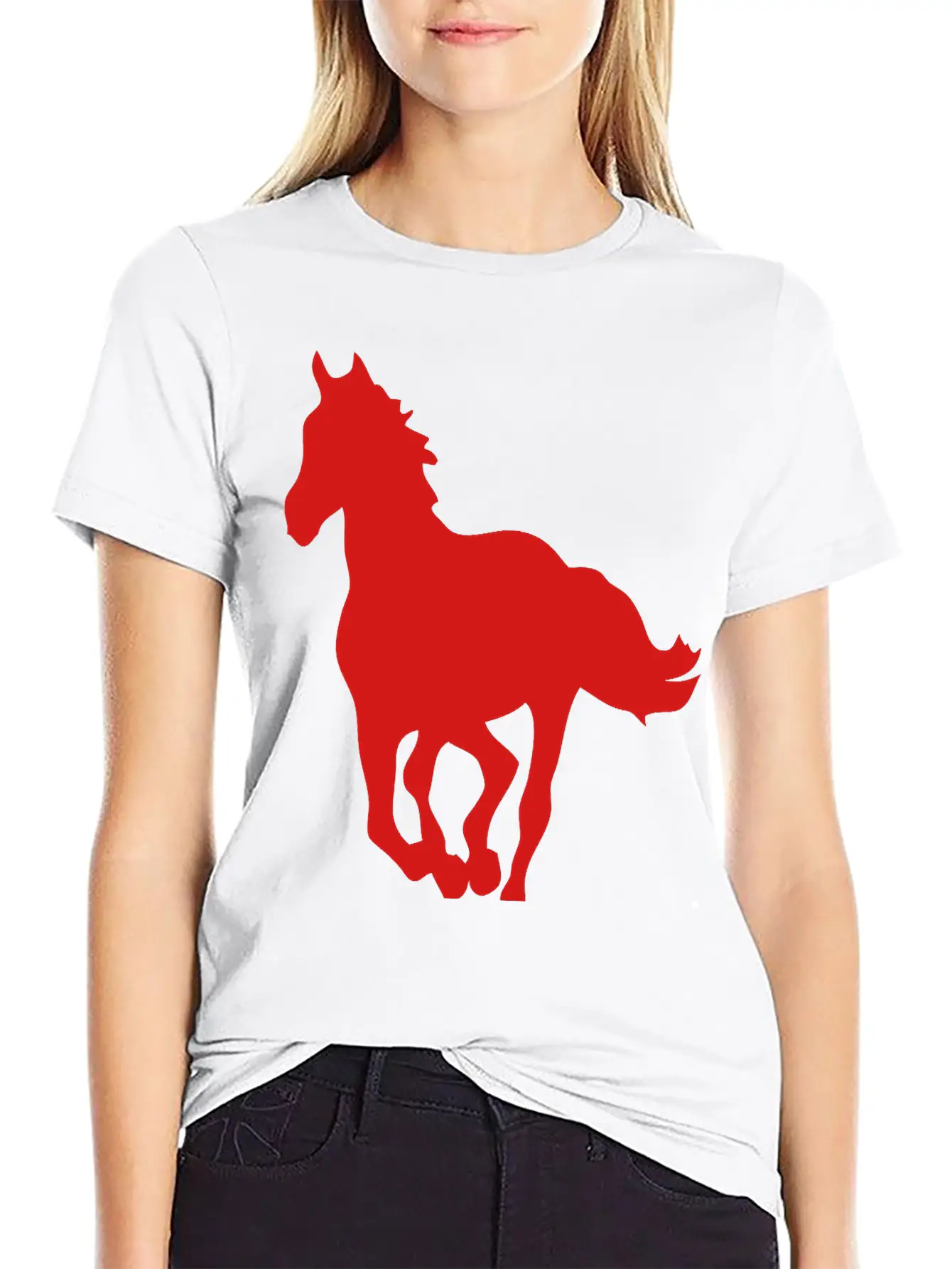 Horse Shade Shadow Figure 8 Unisex Casual T-Shirt – Clean Design For Daily Comfort