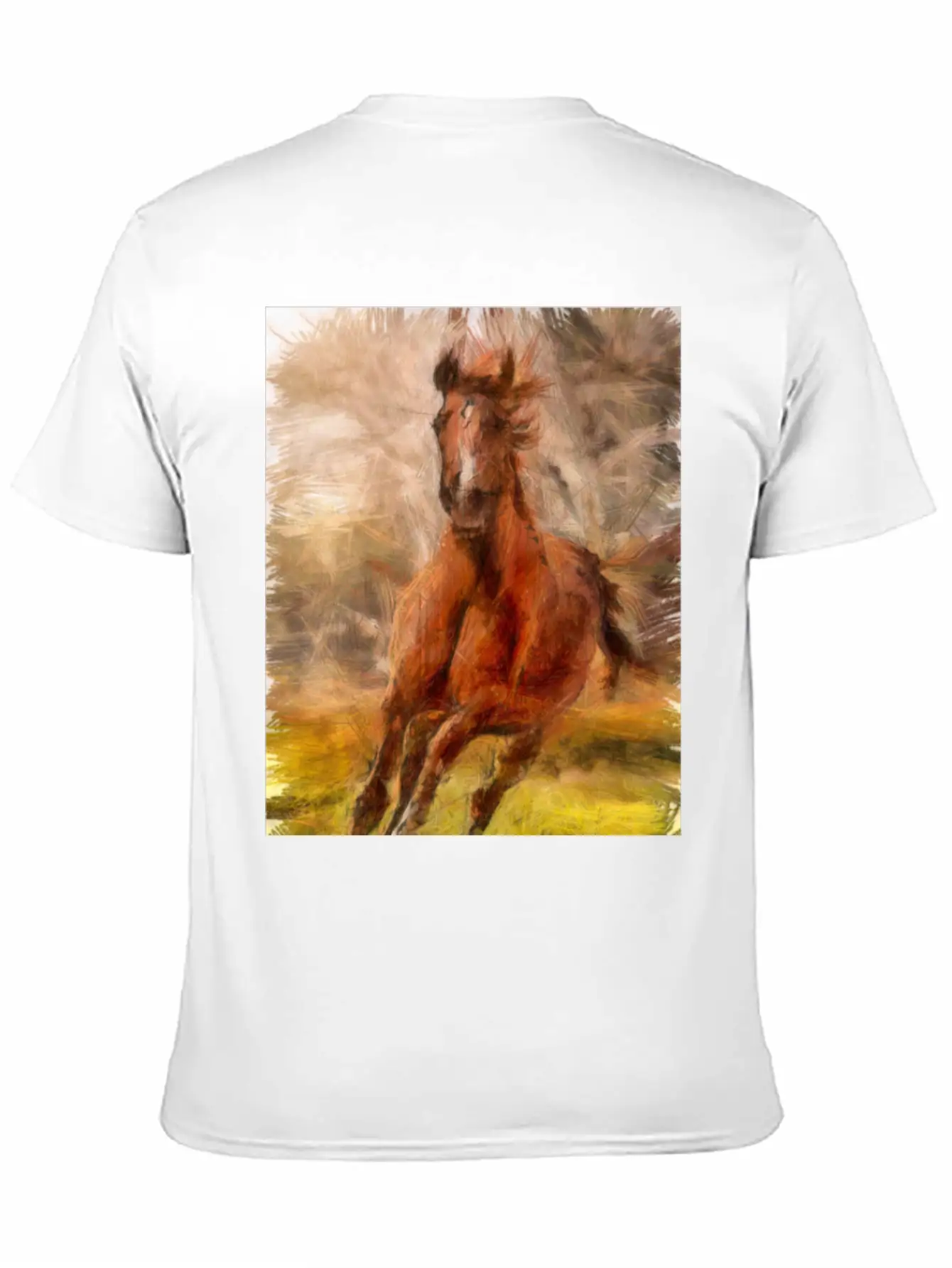 Horse Shirt Unisex Short Sleeve Soft Cotton T-Shirt – Casual Everyday Wear