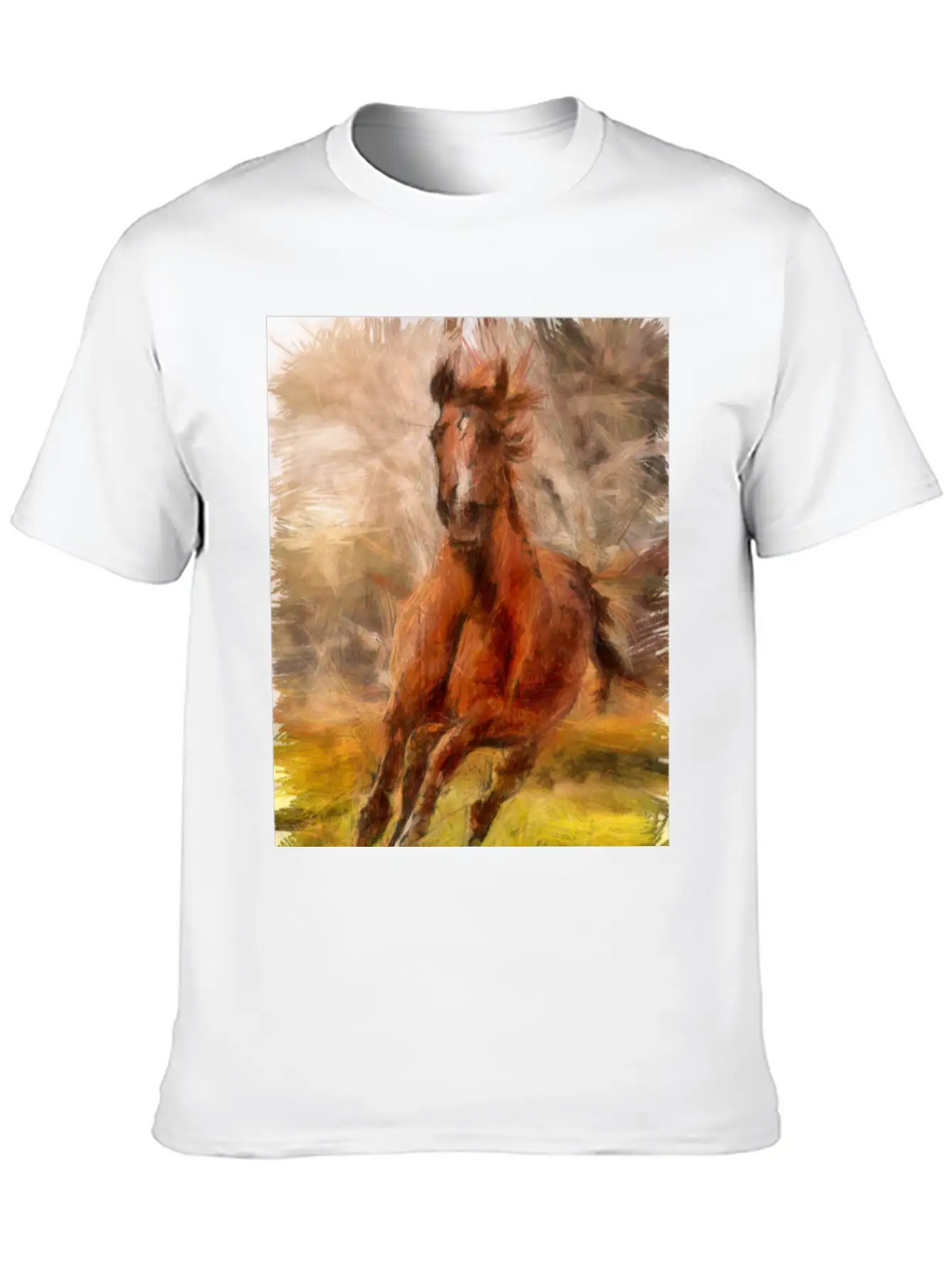 Horse Shirt Unisex Short Sleeve Soft Cotton T-Shirt – Casual Everyday Wear