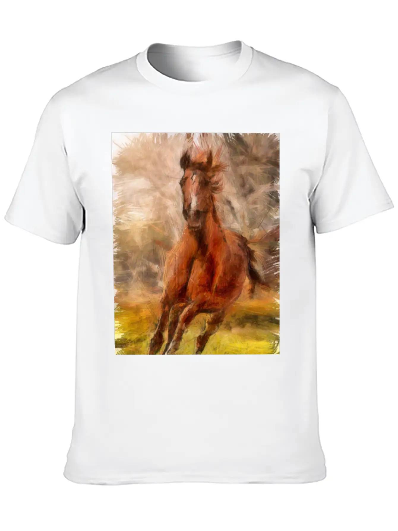 Horse Shirt Unisex Short Sleeve Soft Cotton T-Shirt – Casual Everyday Wear
