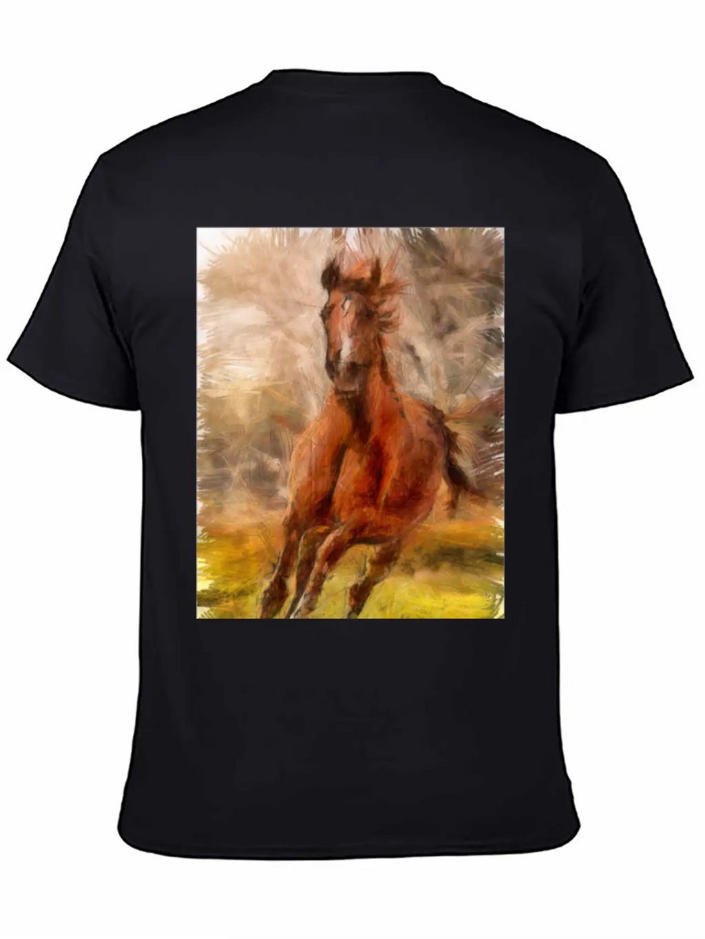 Horse Shirt Unisex Short Sleeve Soft Cotton T-Shirt – Casual Everyday Wear