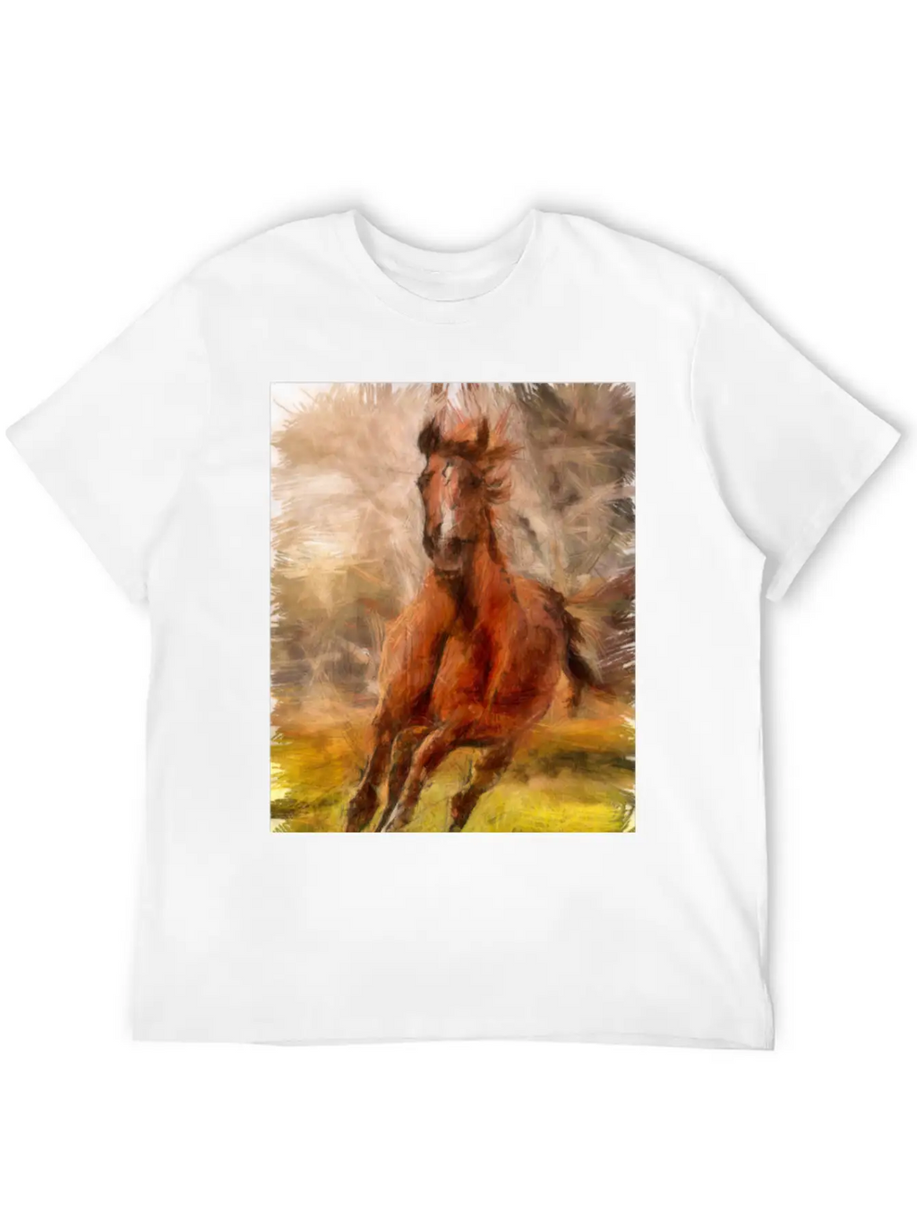 Horse Shirt Unisex Short Sleeve Soft Cotton T-Shirt – Casual Everyday Wear