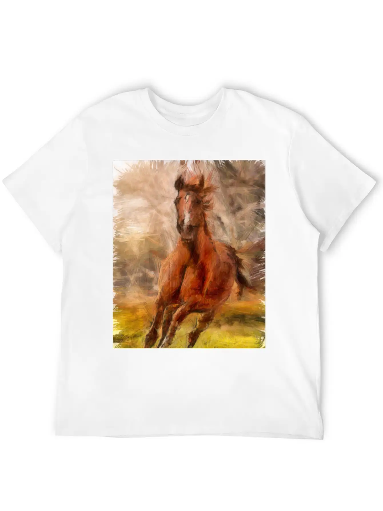 Horse Shirt Unisex Short Sleeve Soft Cotton T-Shirt – Casual Everyday Wear