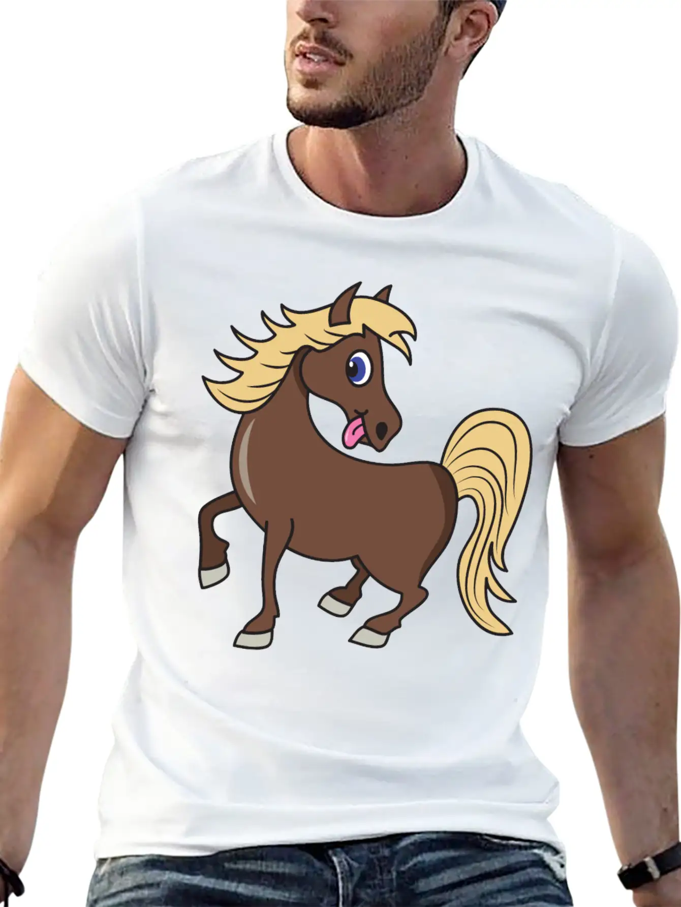 Horse Stylish Everyday T-Shirt – Unisex Basic Cotton Tee