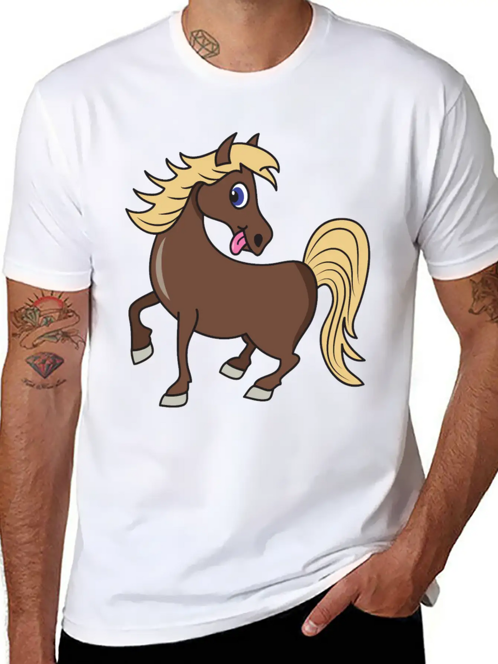 Horse Stylish Everyday T-Shirt – Unisex Basic Cotton Tee