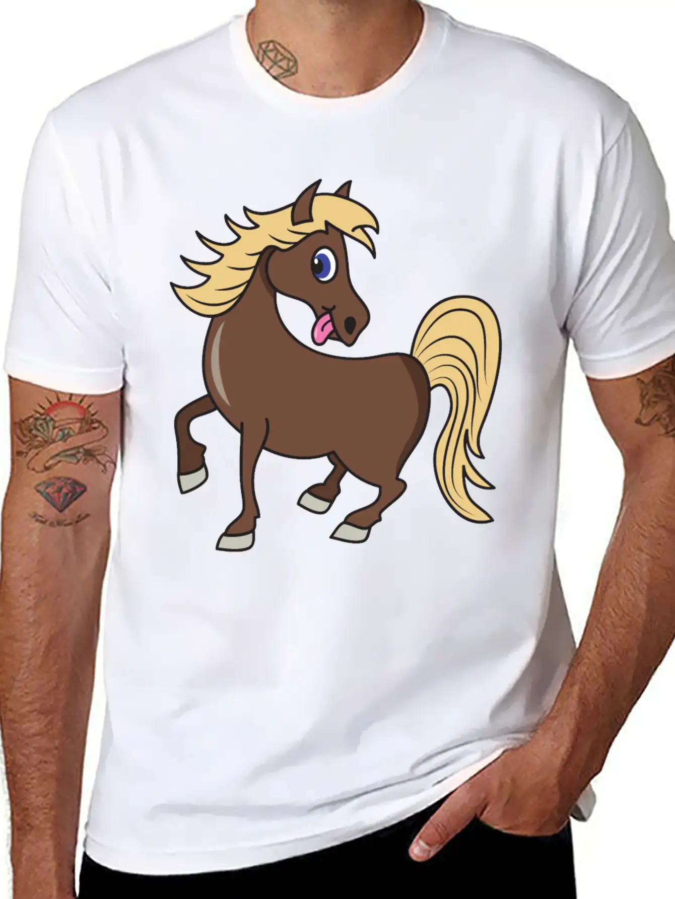 Horse Stylish Everyday T-Shirt – Unisex Basic Cotton Tee