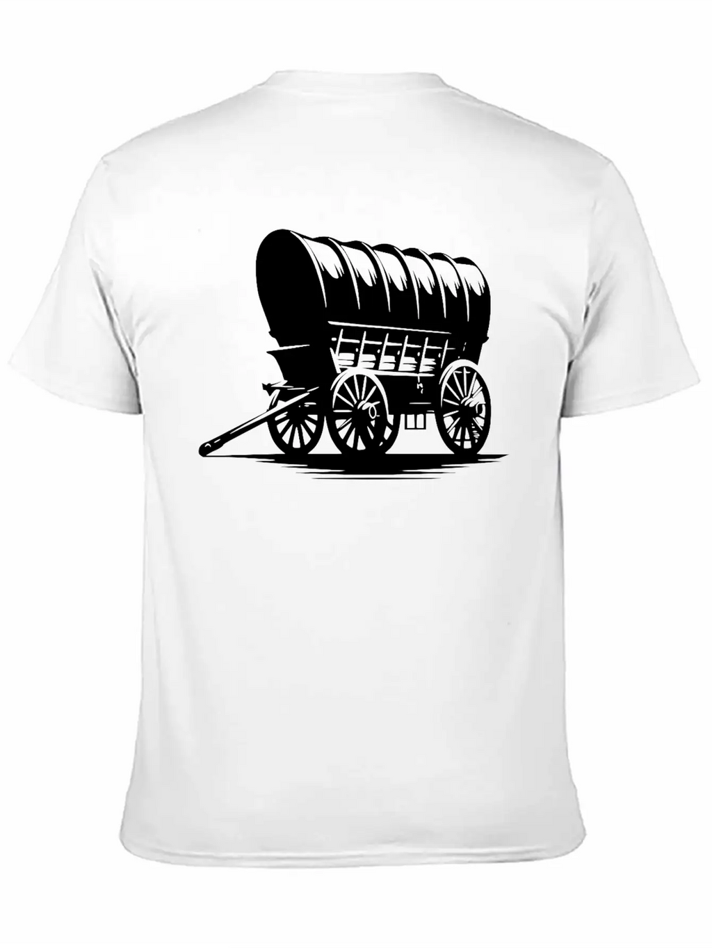 Horse Team Covered Wagon Casual Graphic T-Shirt – Simple And Comfortable Daily Wear