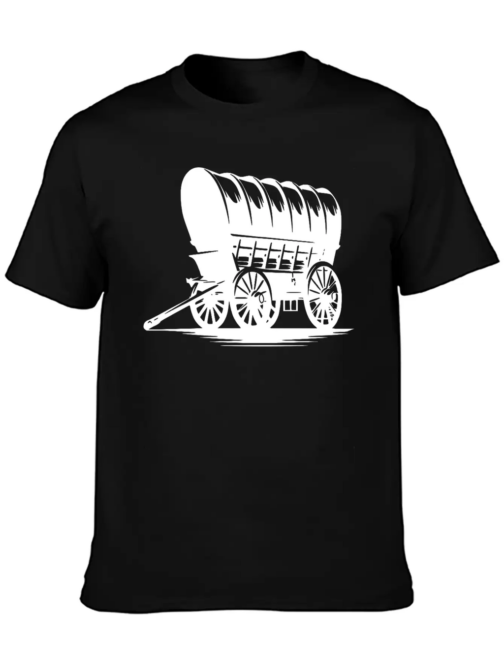 Horse Team Covered Wagon Casual Graphic T-Shirt – Simple And Comfortable Daily Wear