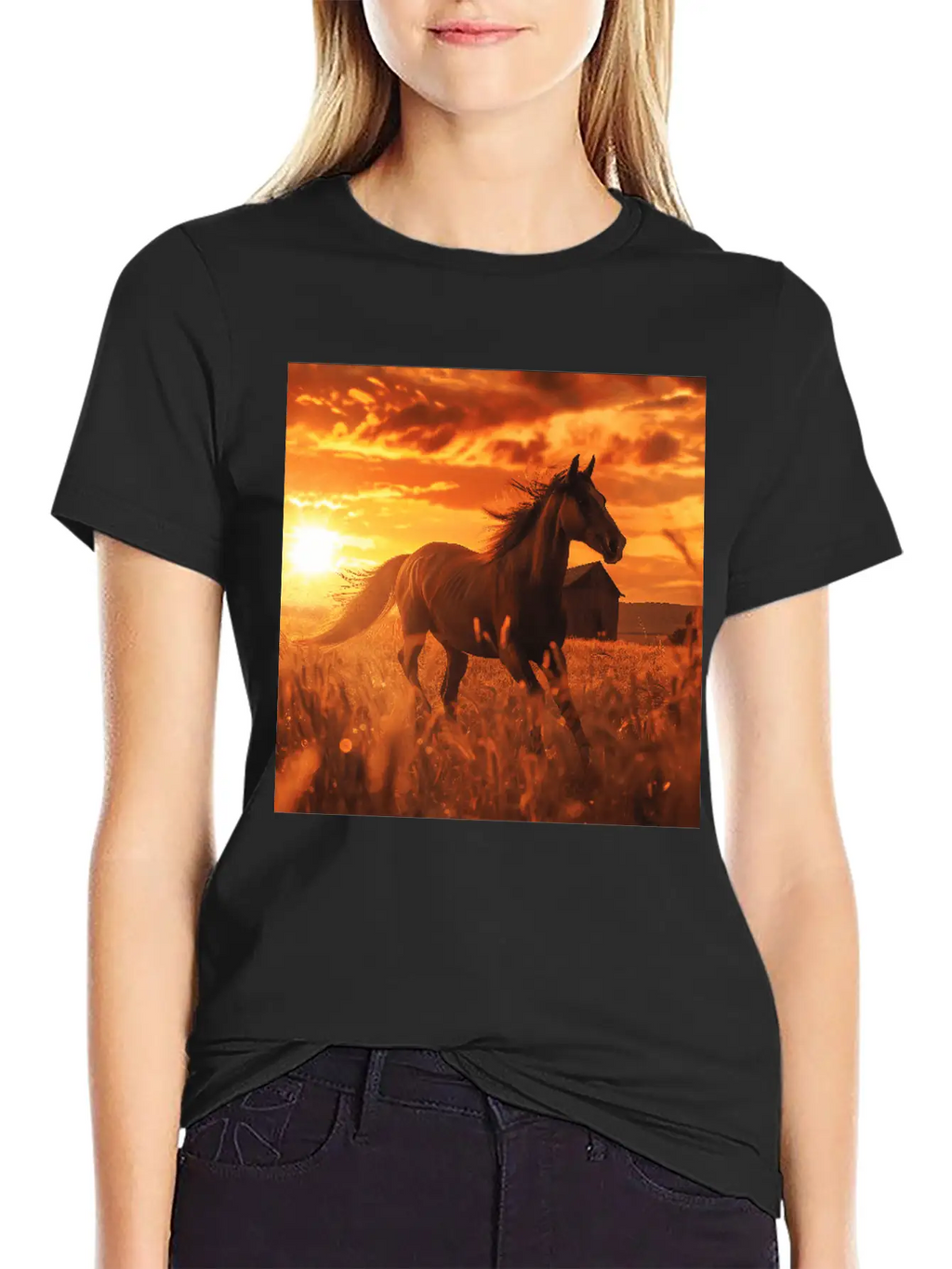 Horse Unisex Casual T-Shirt – Clean Design For Daily Comfort