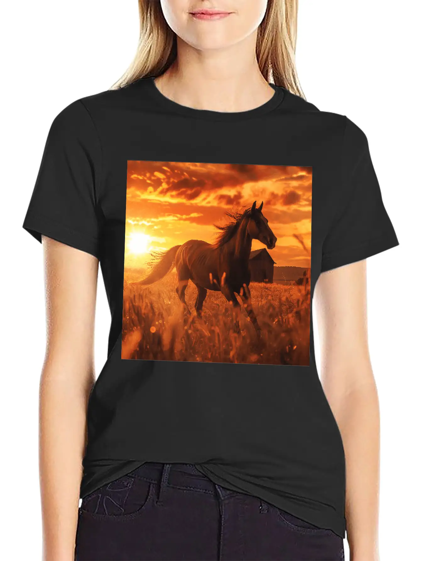 Horse Unisex Casual T-Shirt – Clean Design For Daily Comfort