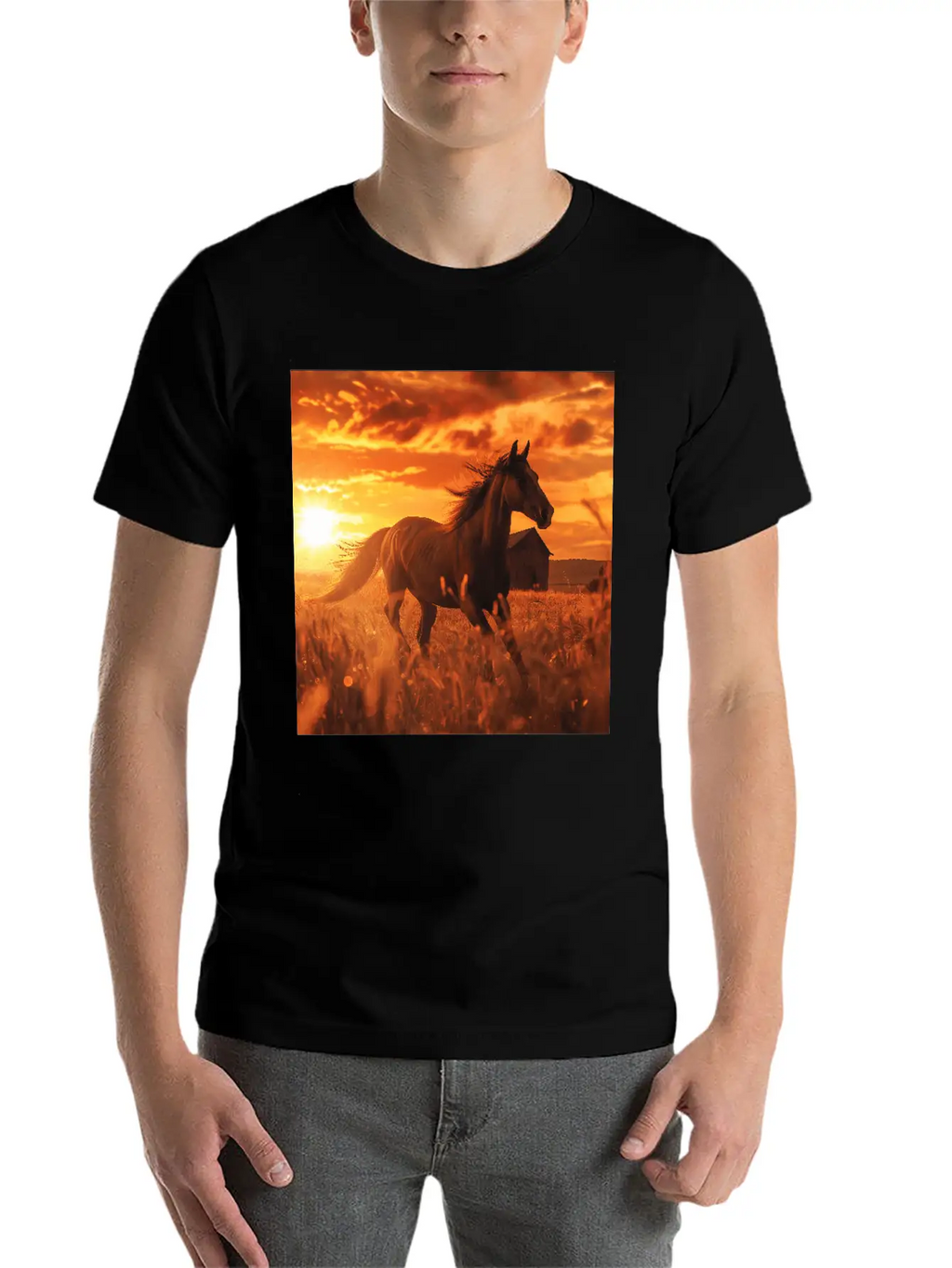 Horse Unisex Casual T-Shirt – Clean Design For Daily Comfort
