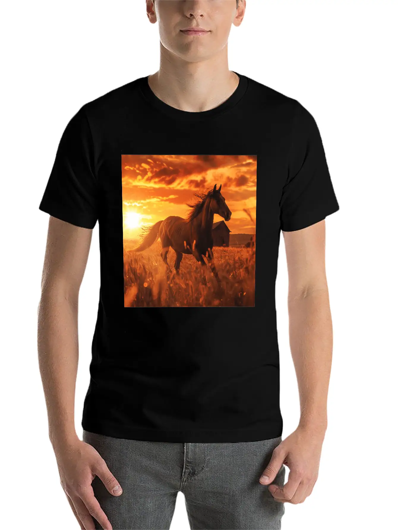 Horse Unisex Casual T-Shirt – Clean Design For Daily Comfort
