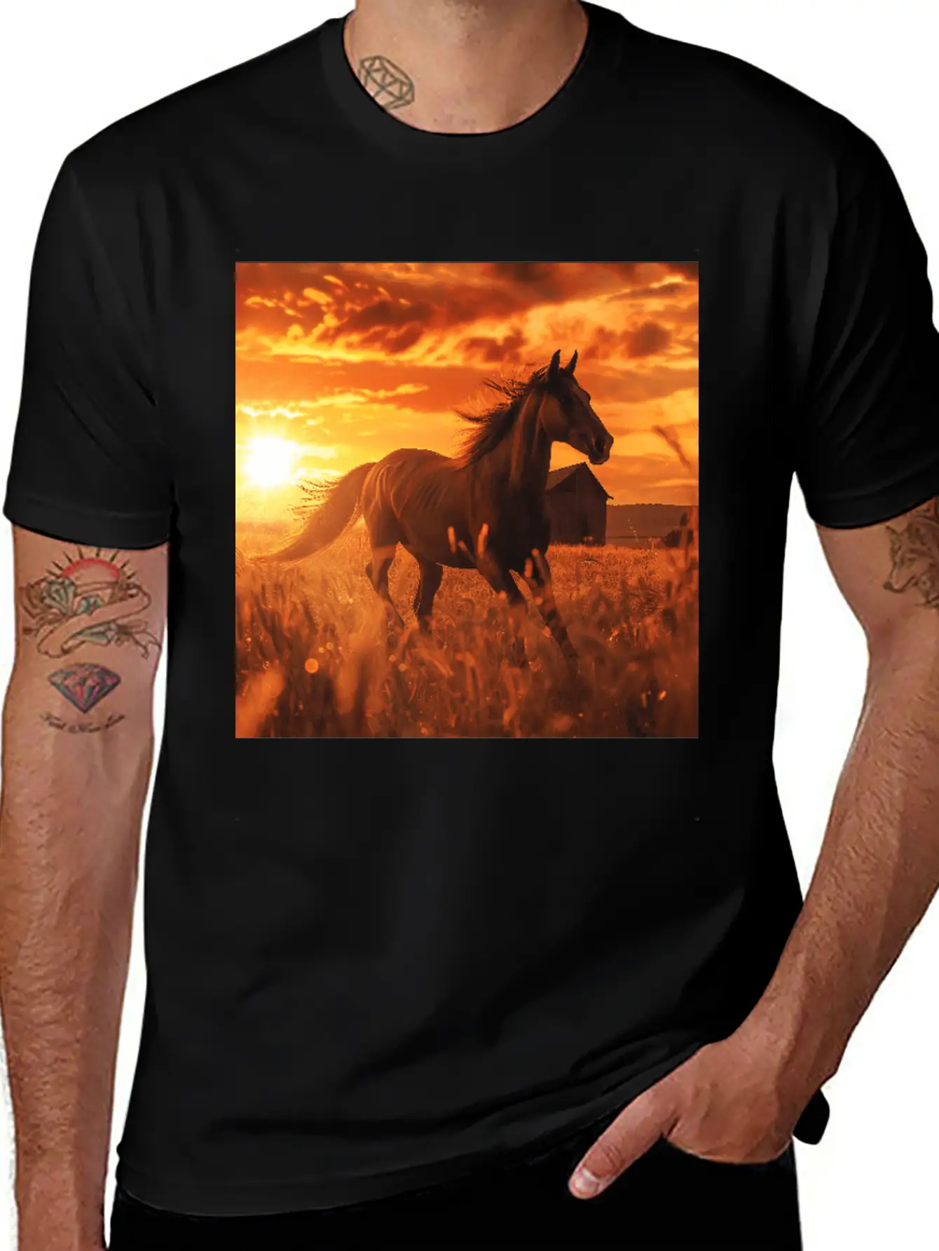 Horse Unisex Casual T-Shirt – Clean Design For Daily Comfort
