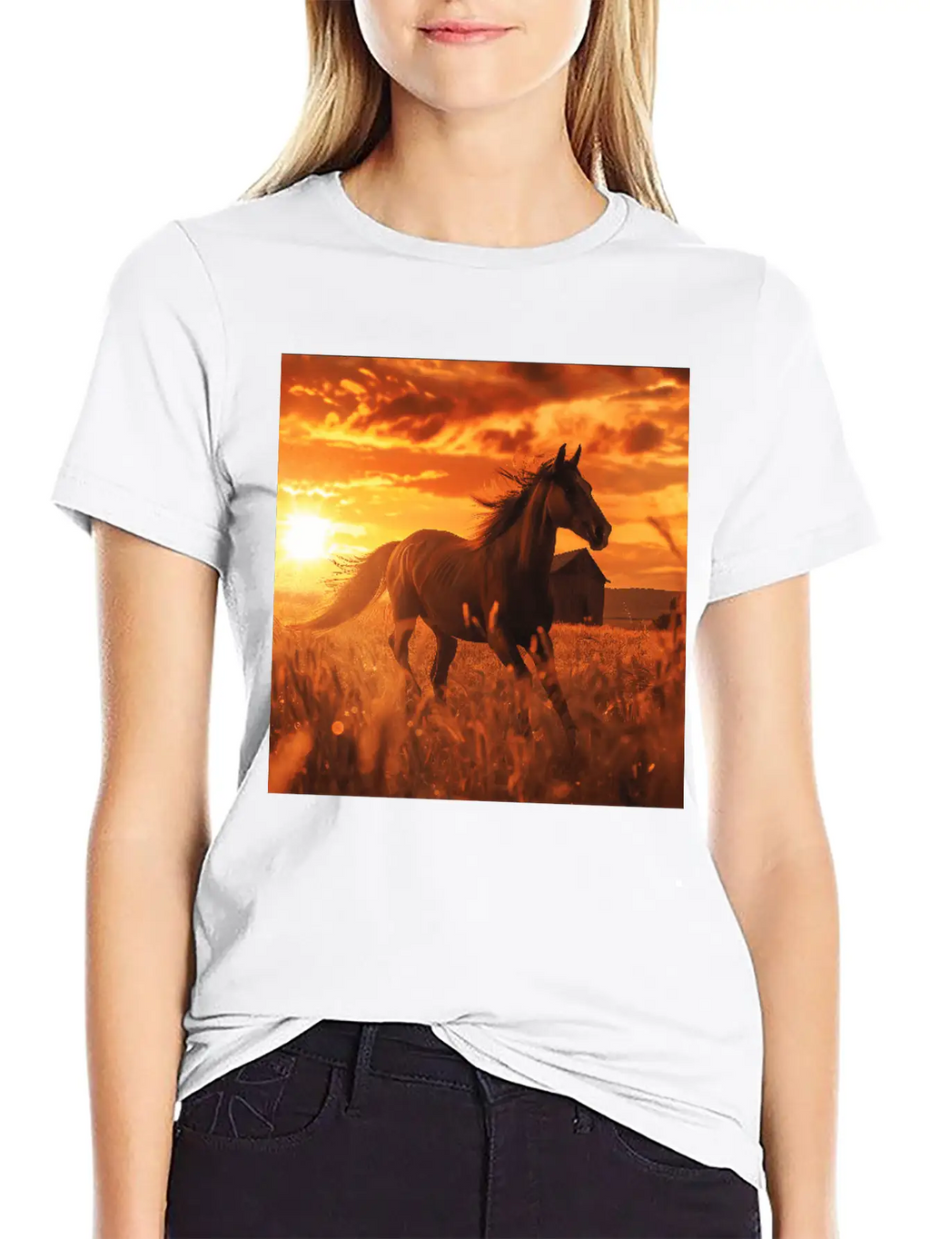 Horse Unisex Casual T-Shirt – Clean Design For Daily Comfort