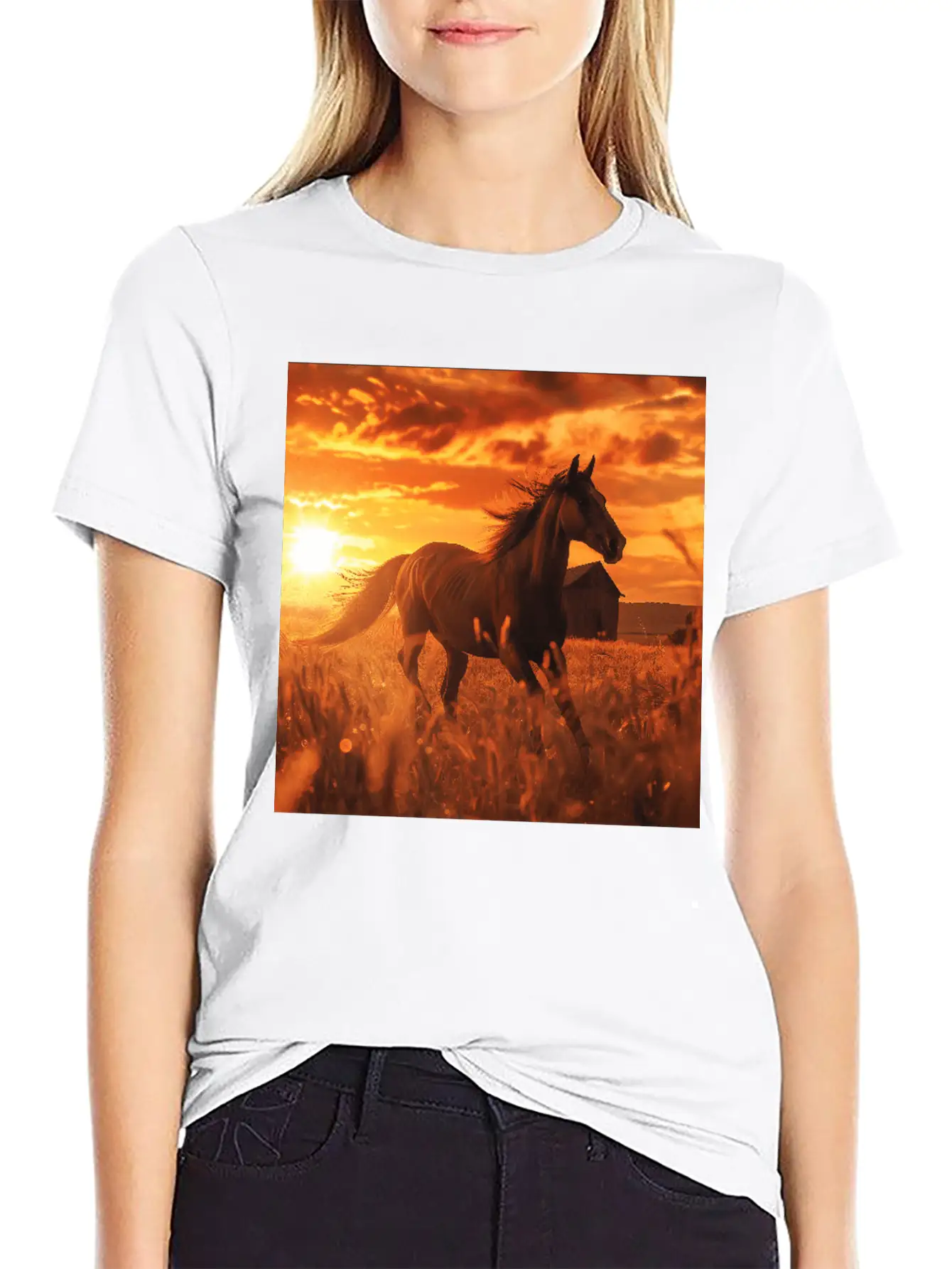 Horse Unisex Casual T-Shirt – Clean Design For Daily Comfort