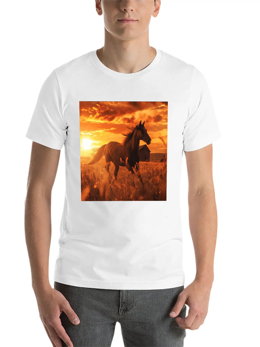 Horse Unisex Casual T-Shirt – Clean Design For Daily Comfort