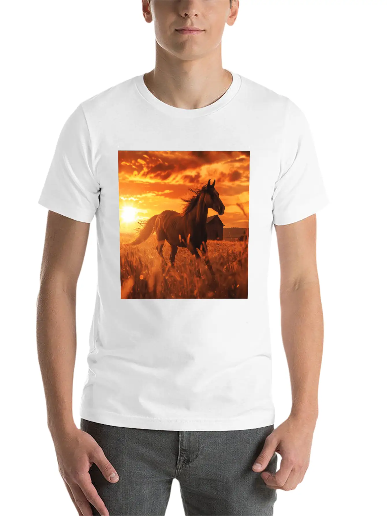 Horse Unisex Casual T-Shirt – Clean Design For Daily Comfort