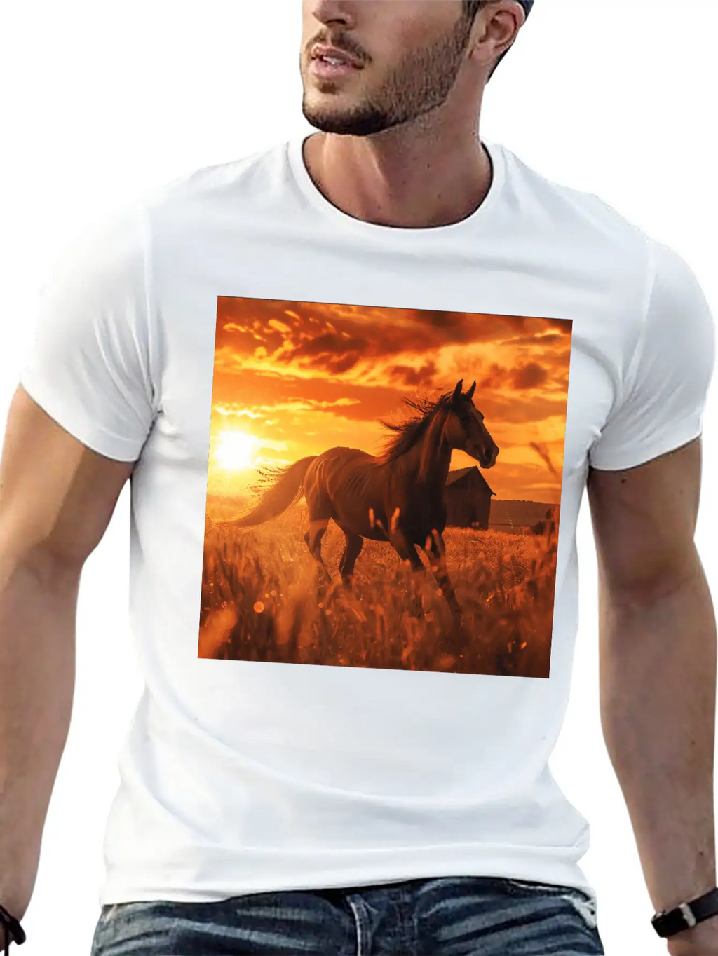 Horse Unisex Casual T-Shirt – Clean Design For Daily Comfort