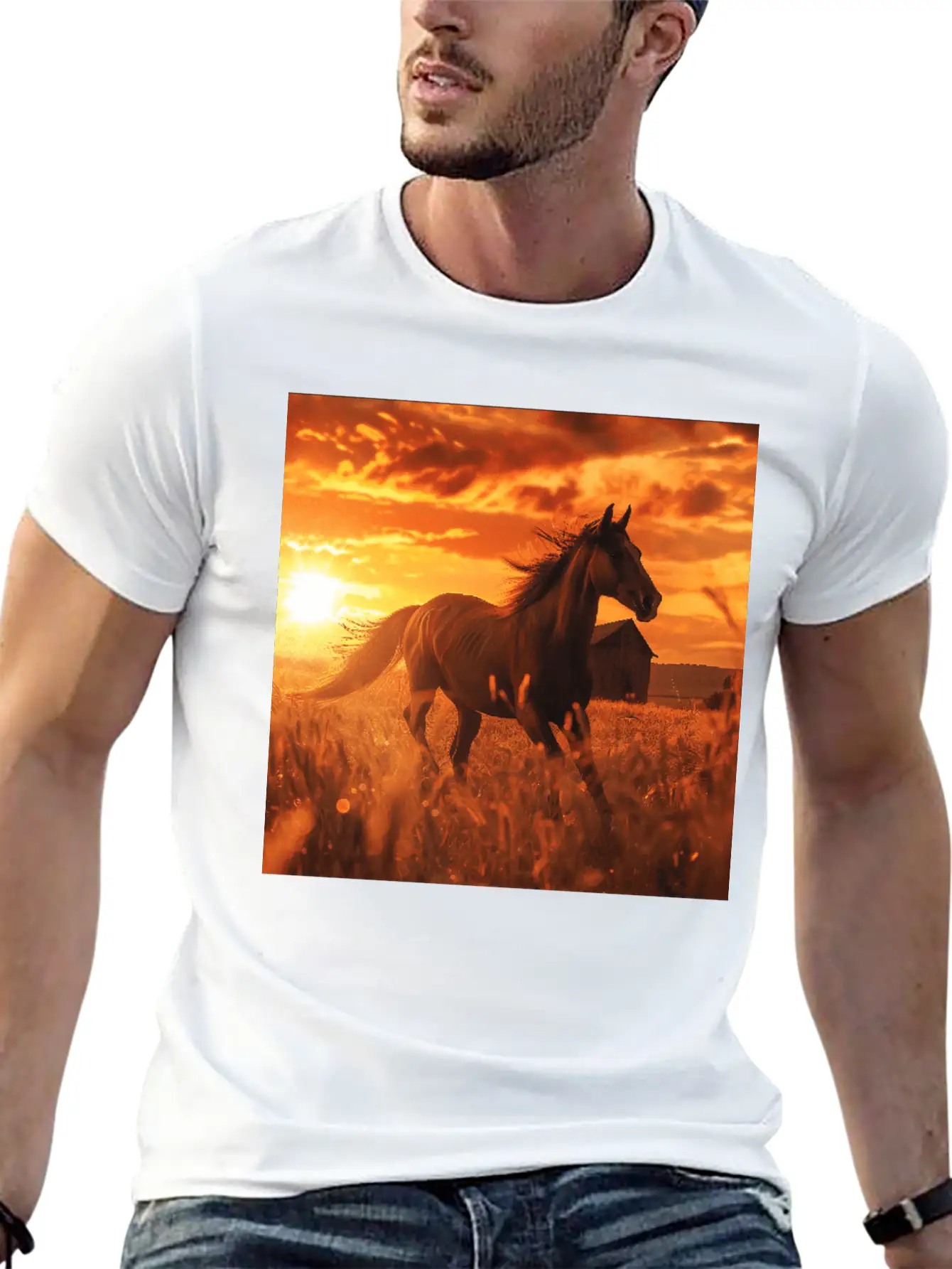 Horse Unisex Casual T-Shirt – Clean Design For Daily Comfort