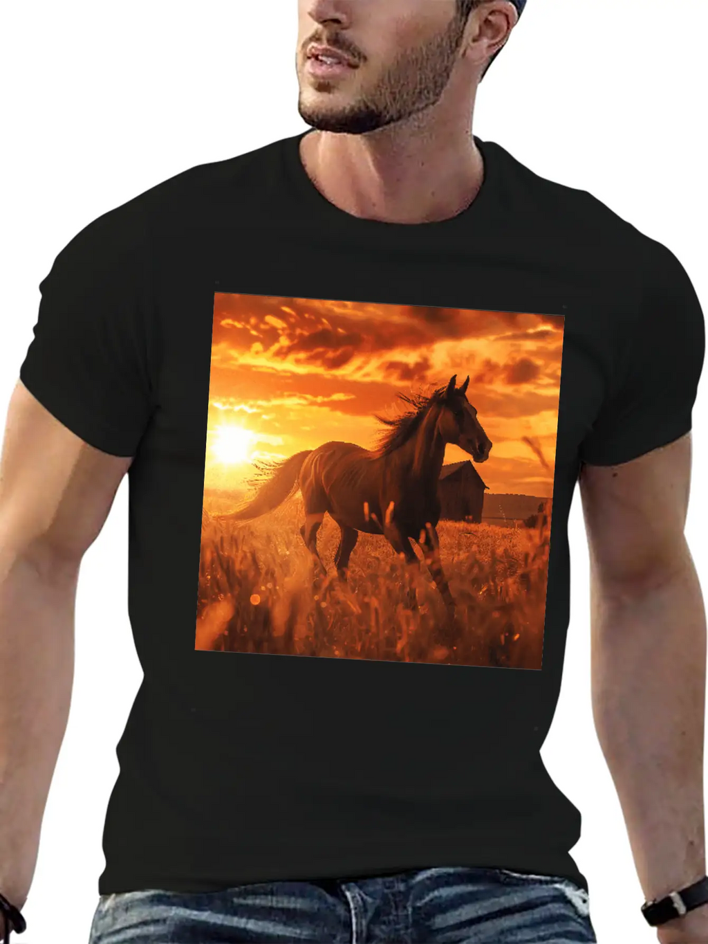 Horse Unisex Casual T-Shirt – Clean Design For Daily Comfort