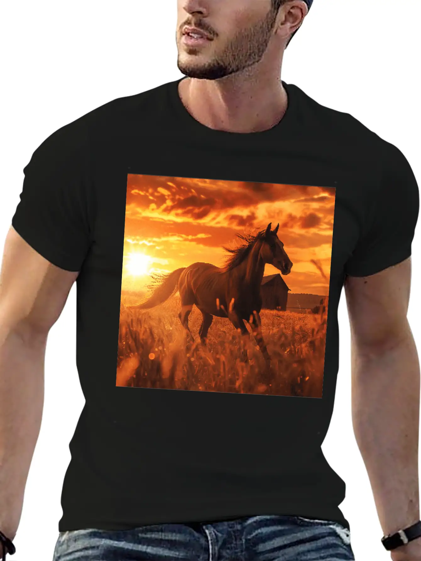 Horse Unisex Casual T-Shirt – Clean Design For Daily Comfort