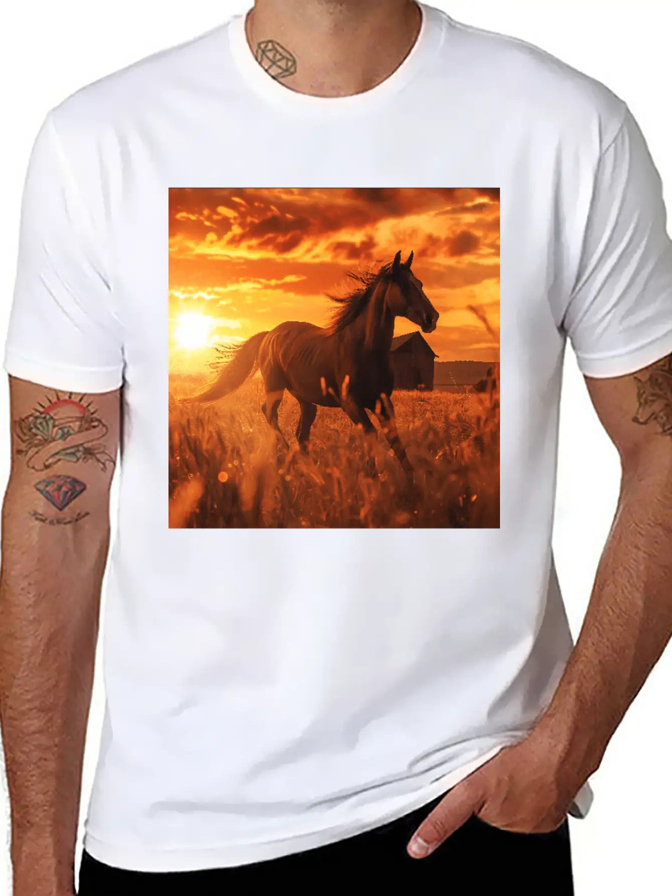Horse Unisex Casual T-Shirt – Clean Design For Daily Comfort