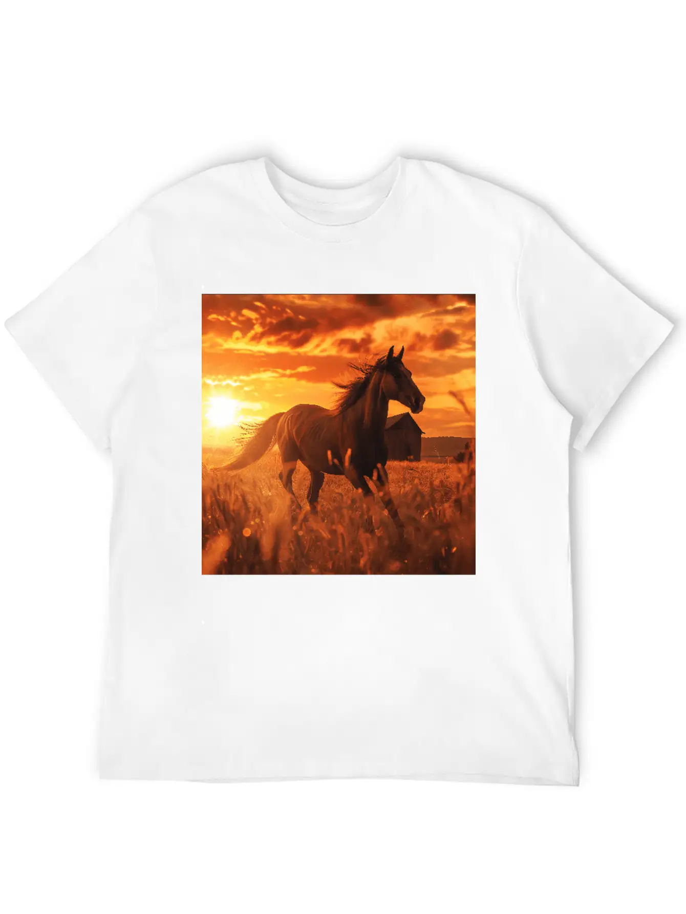 Horse Unisex Casual T-Shirt – Clean Design For Daily Comfort