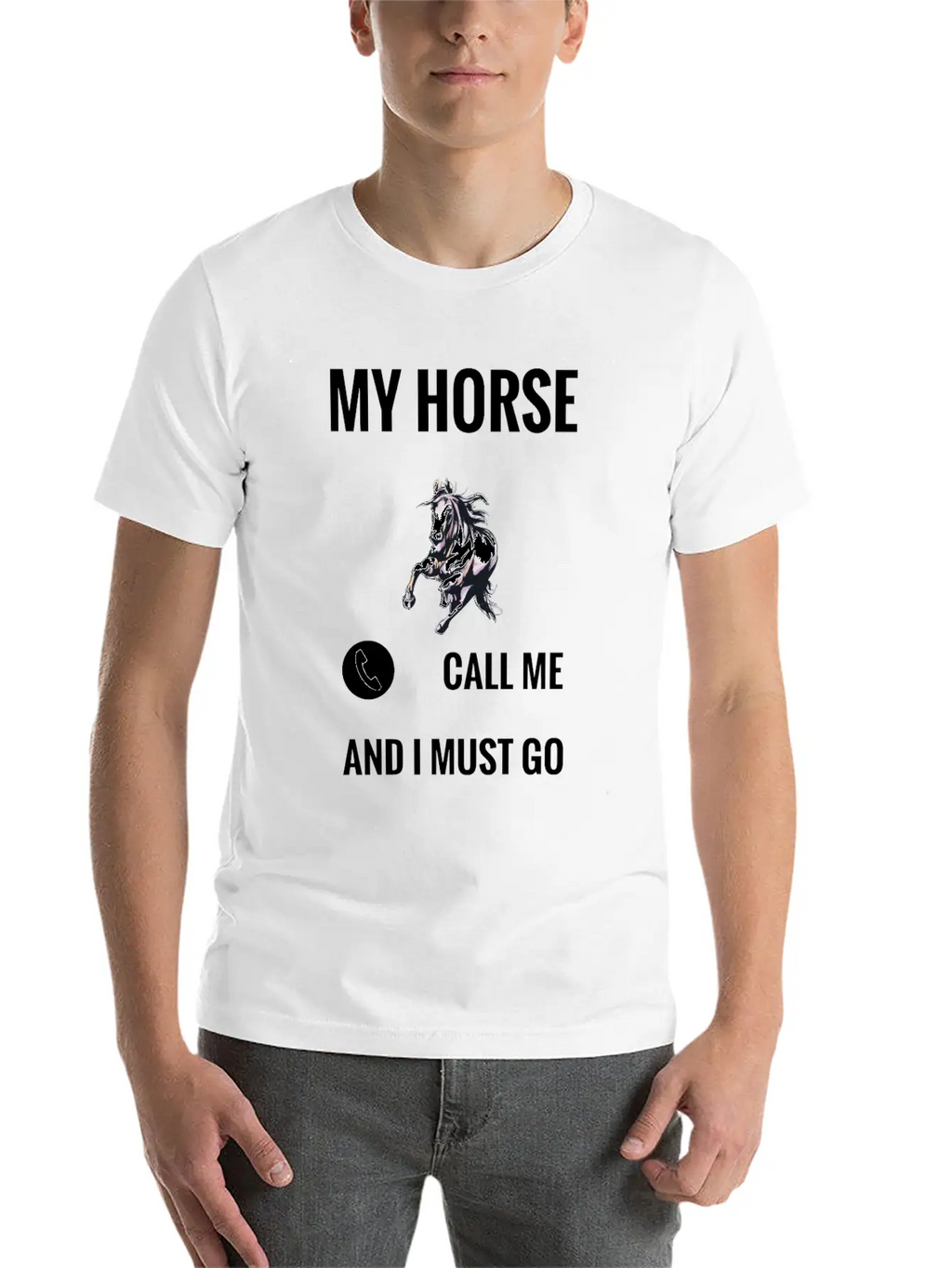 Horse Unisex Short Sleeve Soft Cotton T-Shirt – Casual Everyday Wear